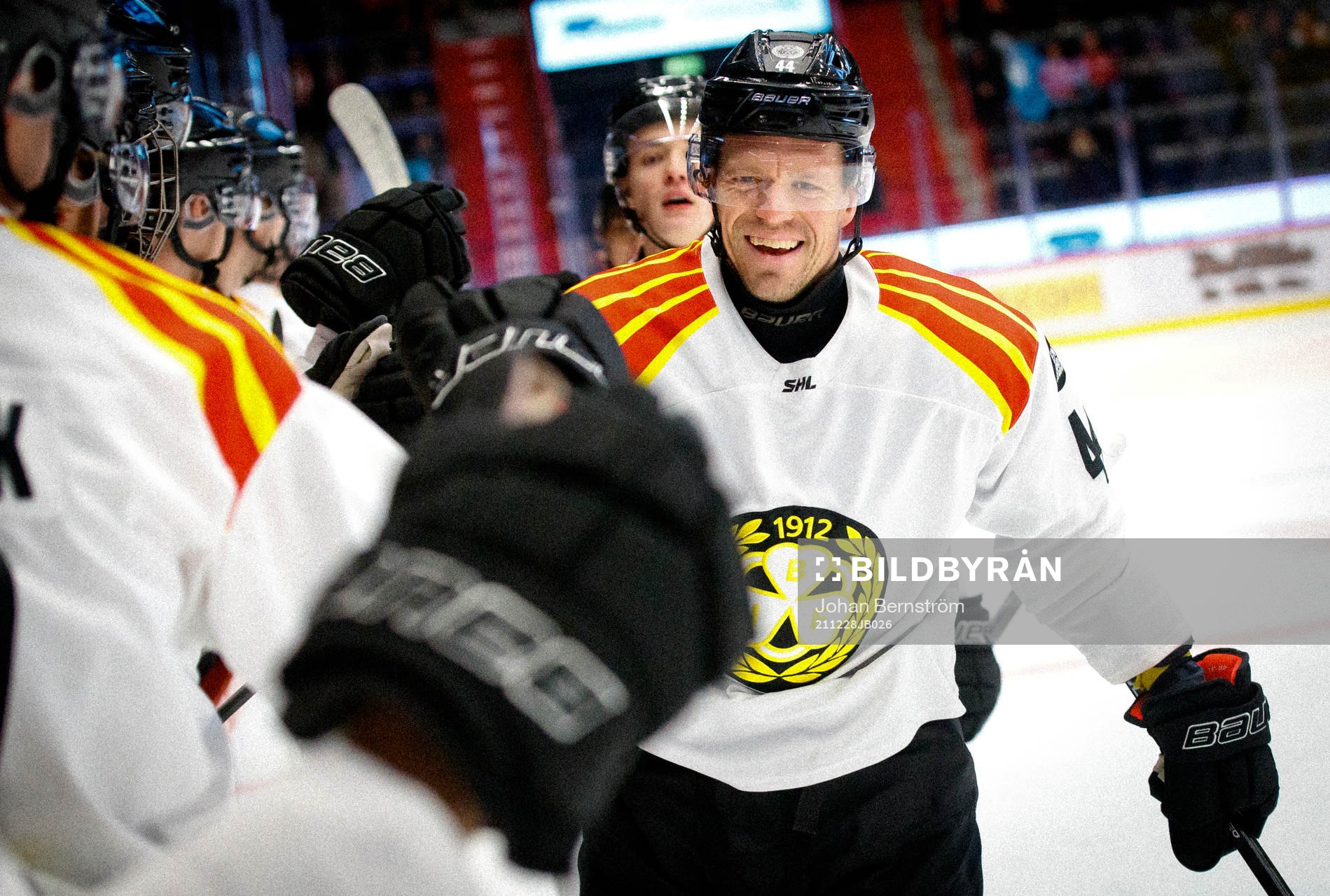 Brynäs Nicklas Danielsson gör 0-1 och jublar