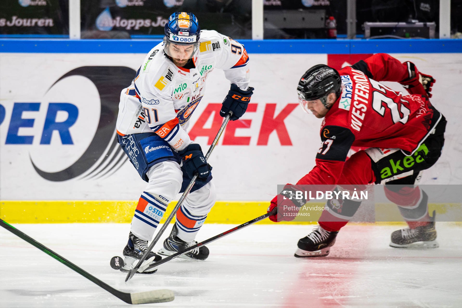 Växjös Andrew Calof och Malmö Redhawks Ponthus Westerholm
