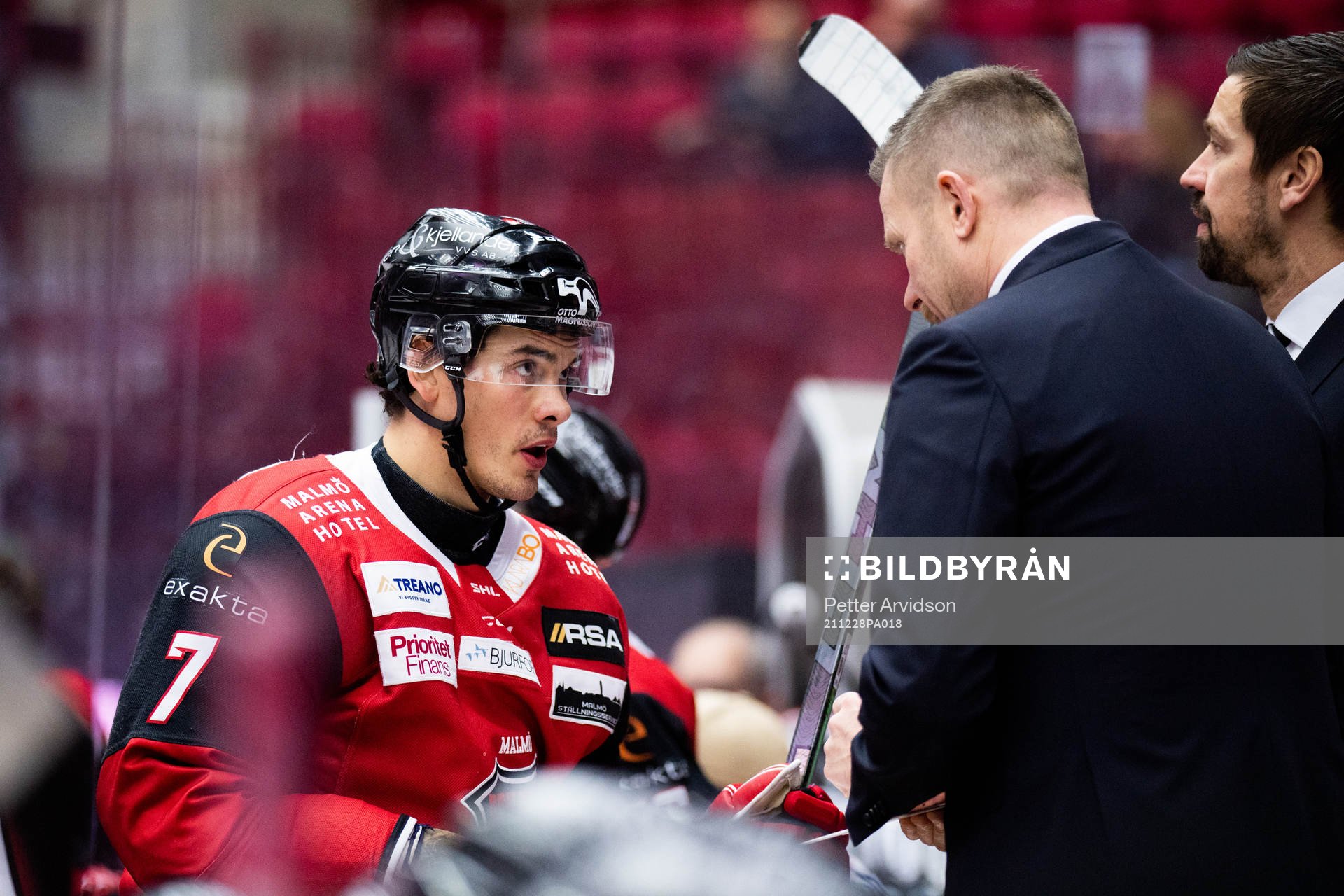Malmö Redhawks Oliver Lauridsen och tränare Joakim