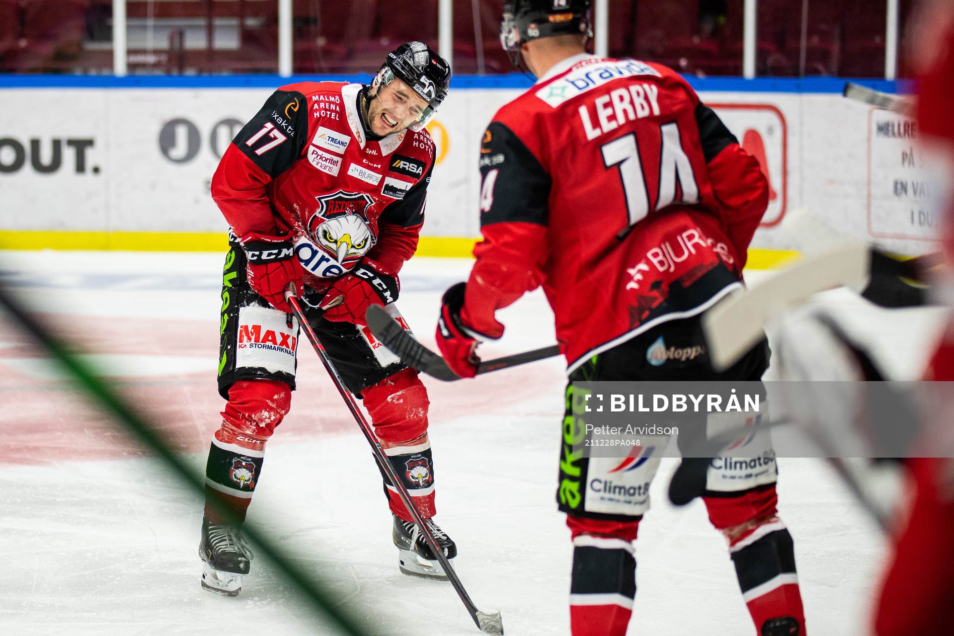 Malmö Redhawks Pathrik Westerholm har ont