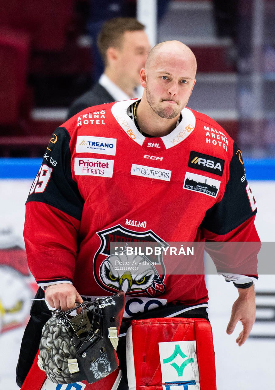 Malmö Redhawks målvakt Oscar Alsenfelt