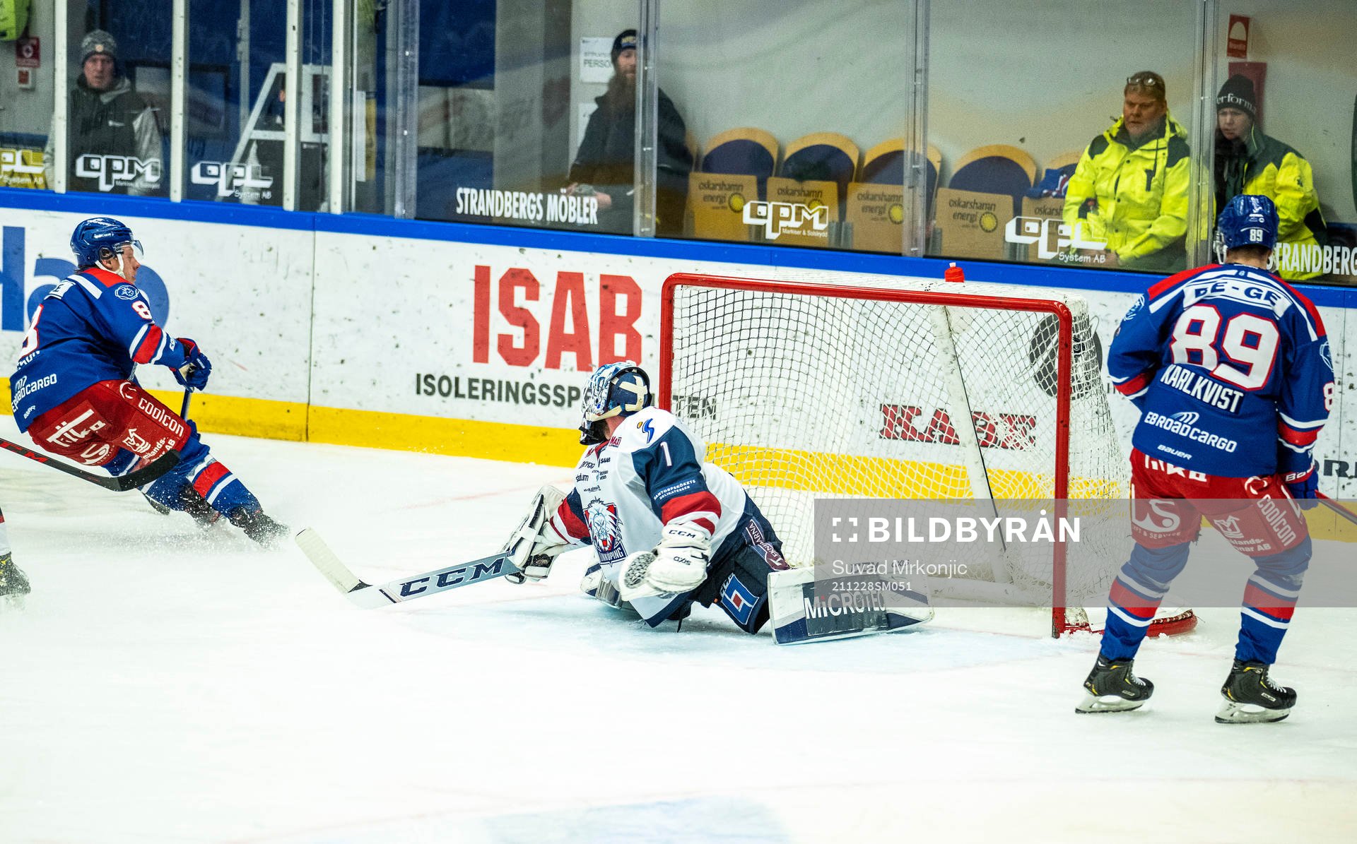 Oskarshamns Fredrik Olofsson gör 2-1 bakom Linköpings