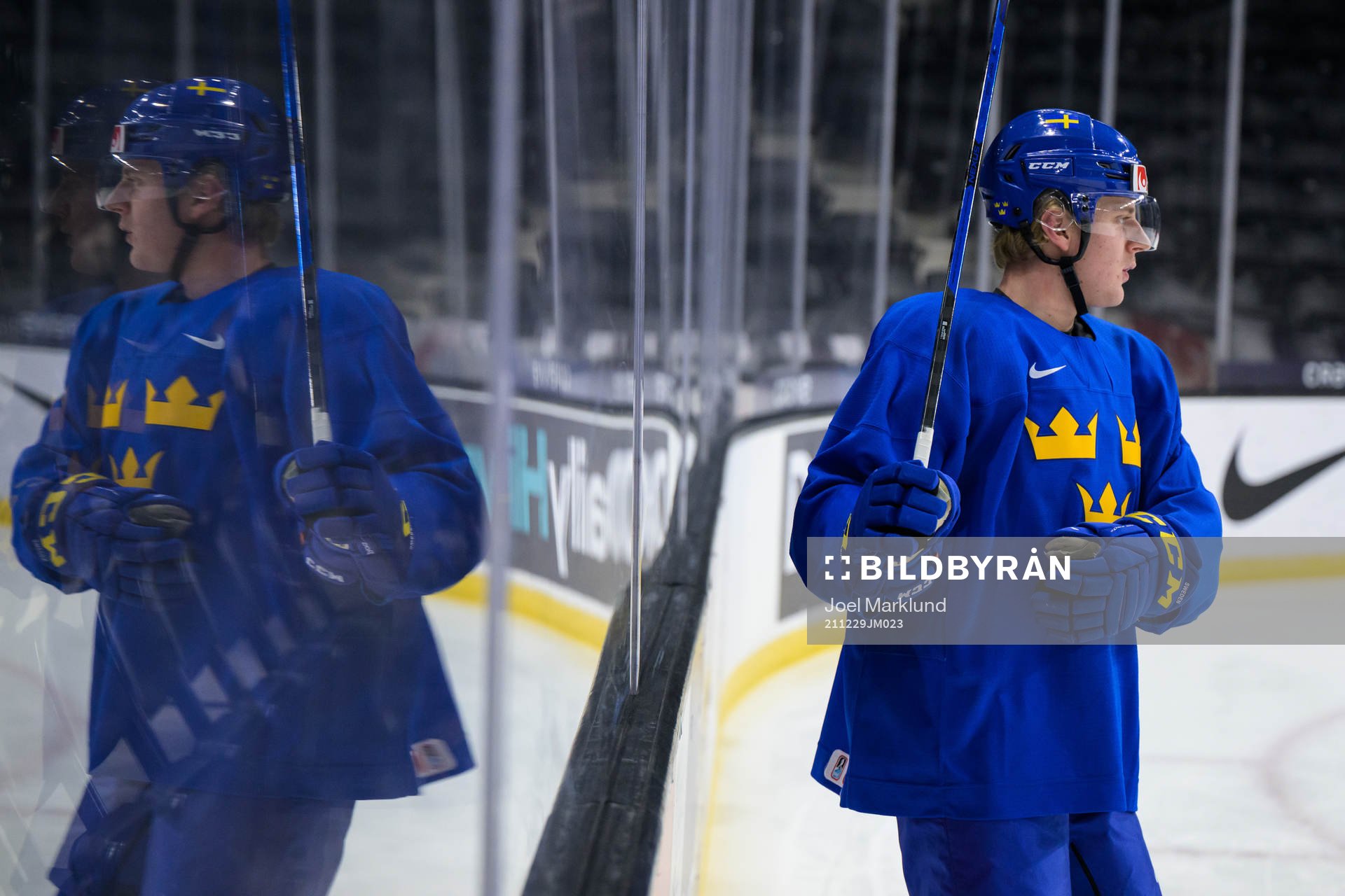 Emil Andrae of Sweden at a training session