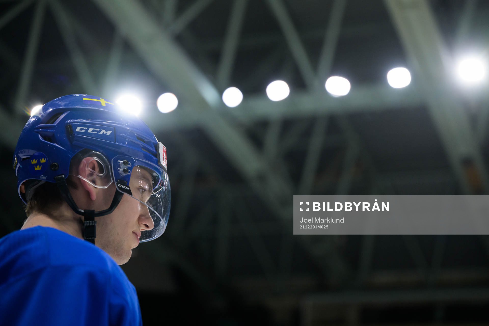 William Eklund of Sweden at a training session