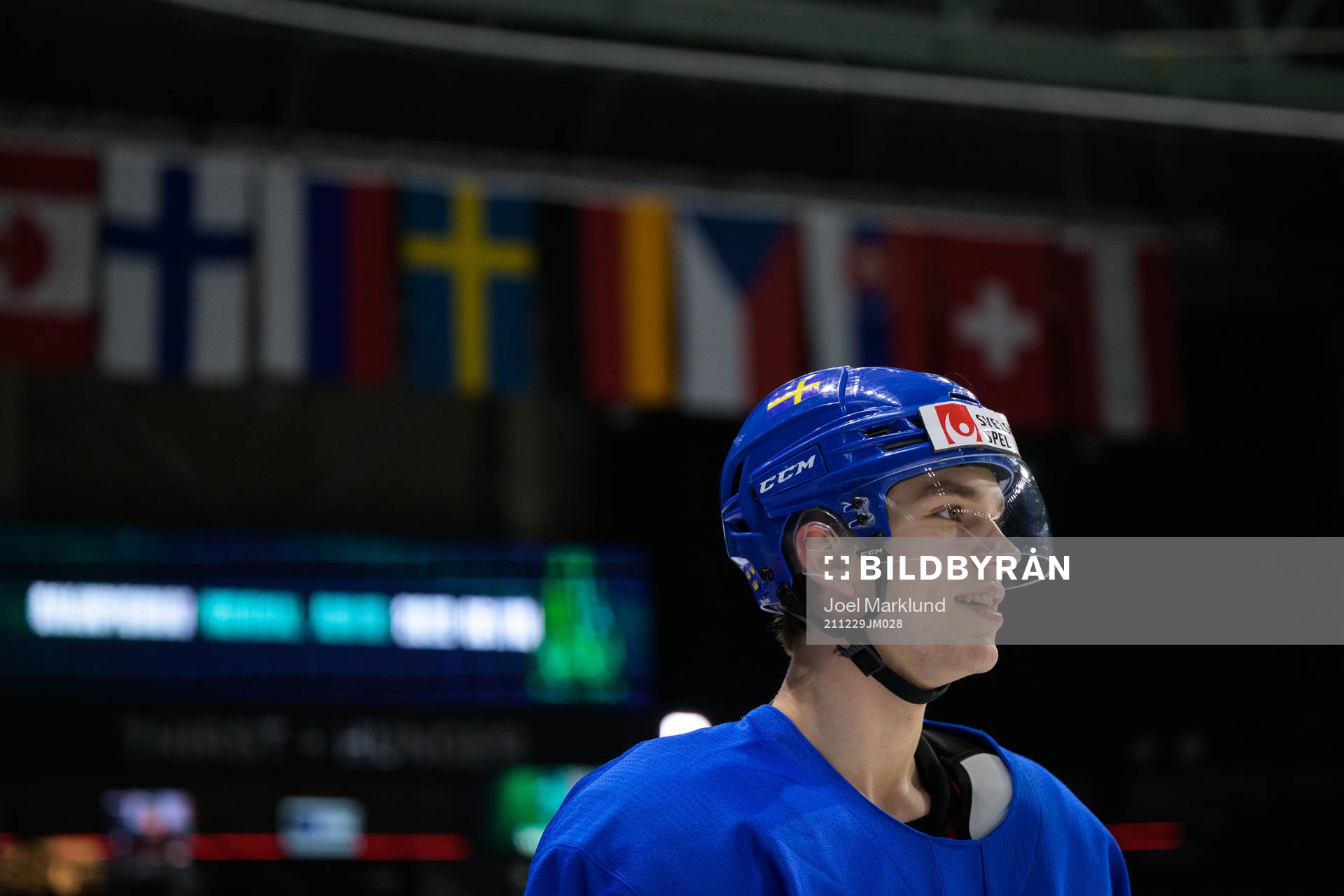 William Eklund of Sweden at a training session