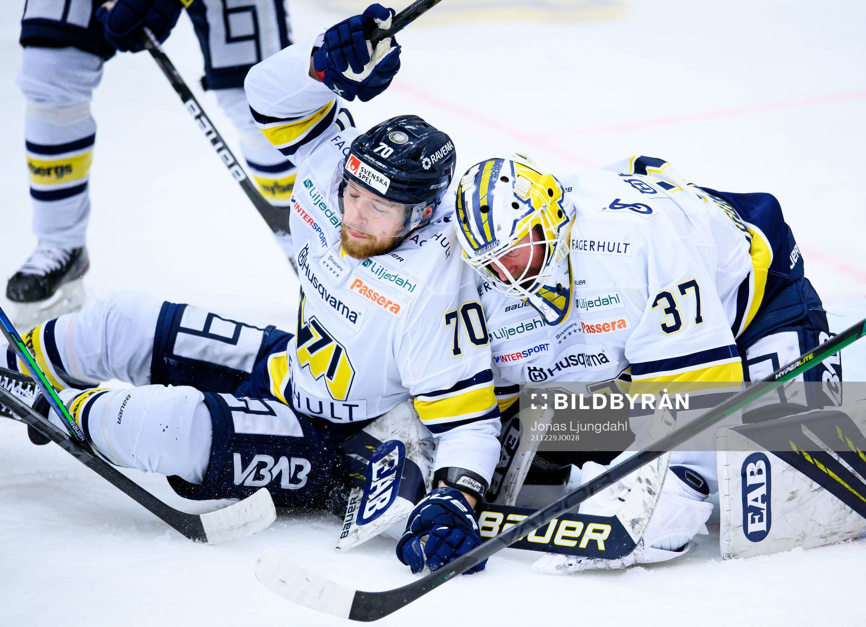 s Marcus Davidsson och målvakt Jonas Gunnarsson