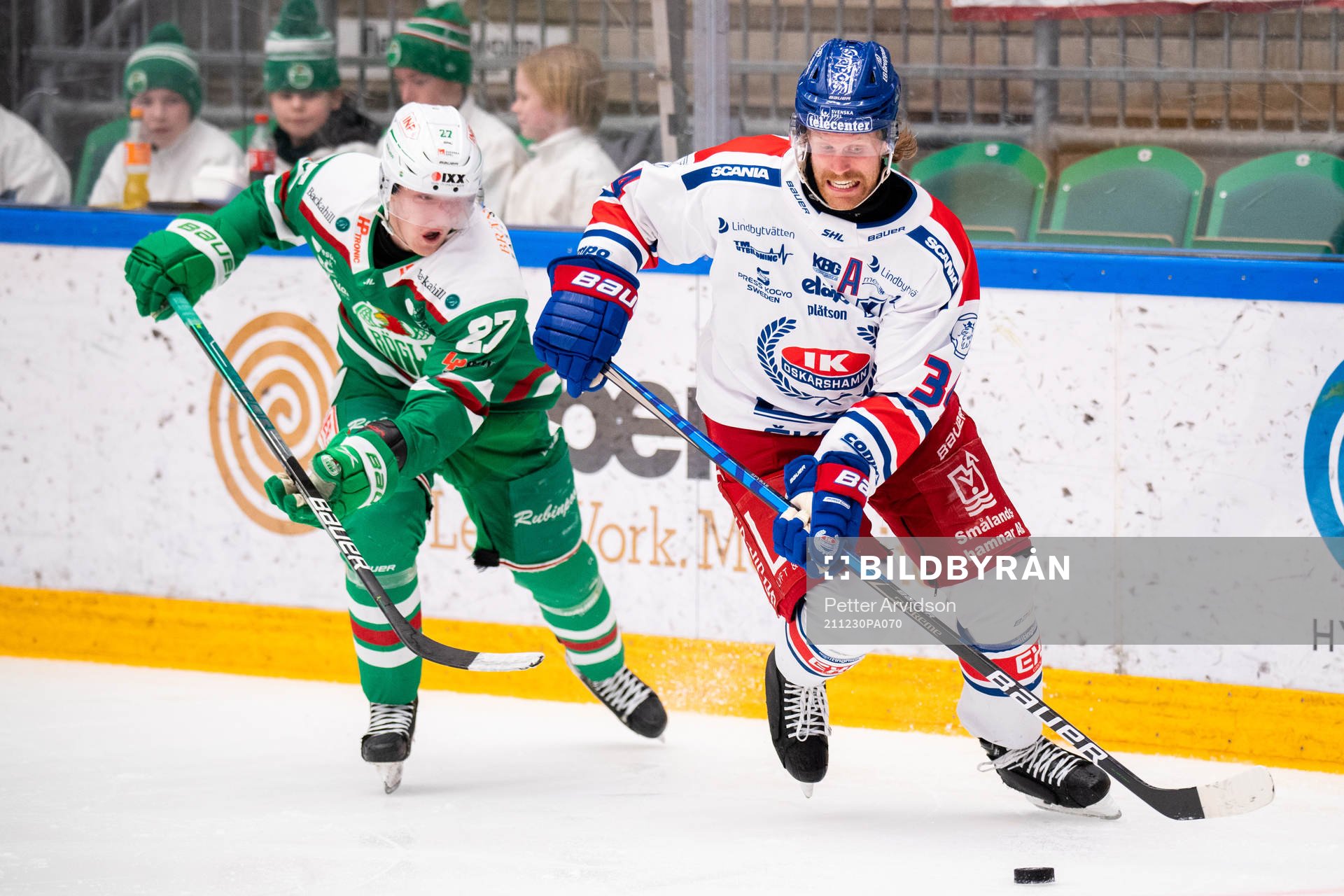 Rögles Linus Sjödin och Oskarshamns Philip Samuelsson