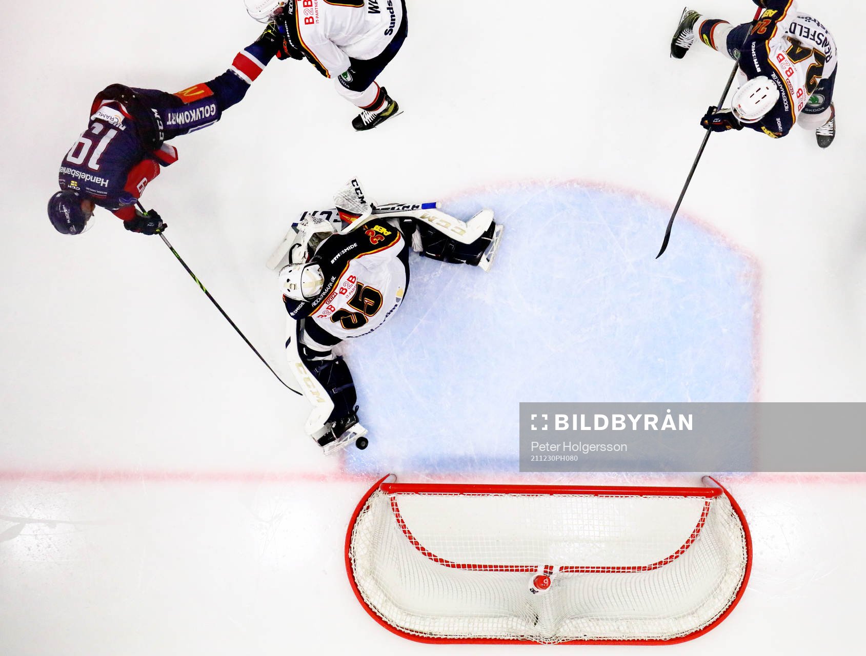 Mål 5-1 av Linköpings Patrick Russell förbi Djurgårdens