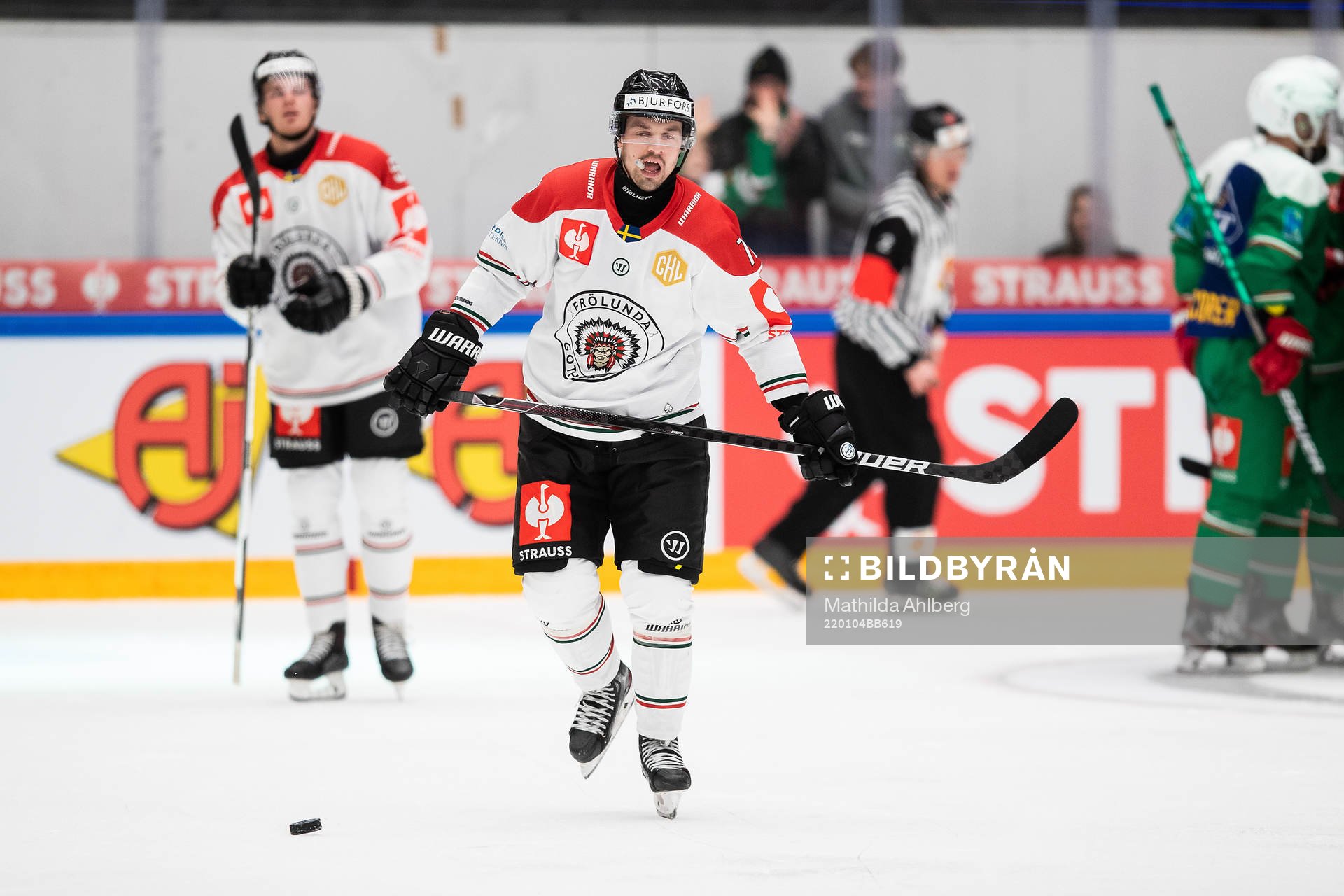 Patrik Carlsson of Frölund looks dejected