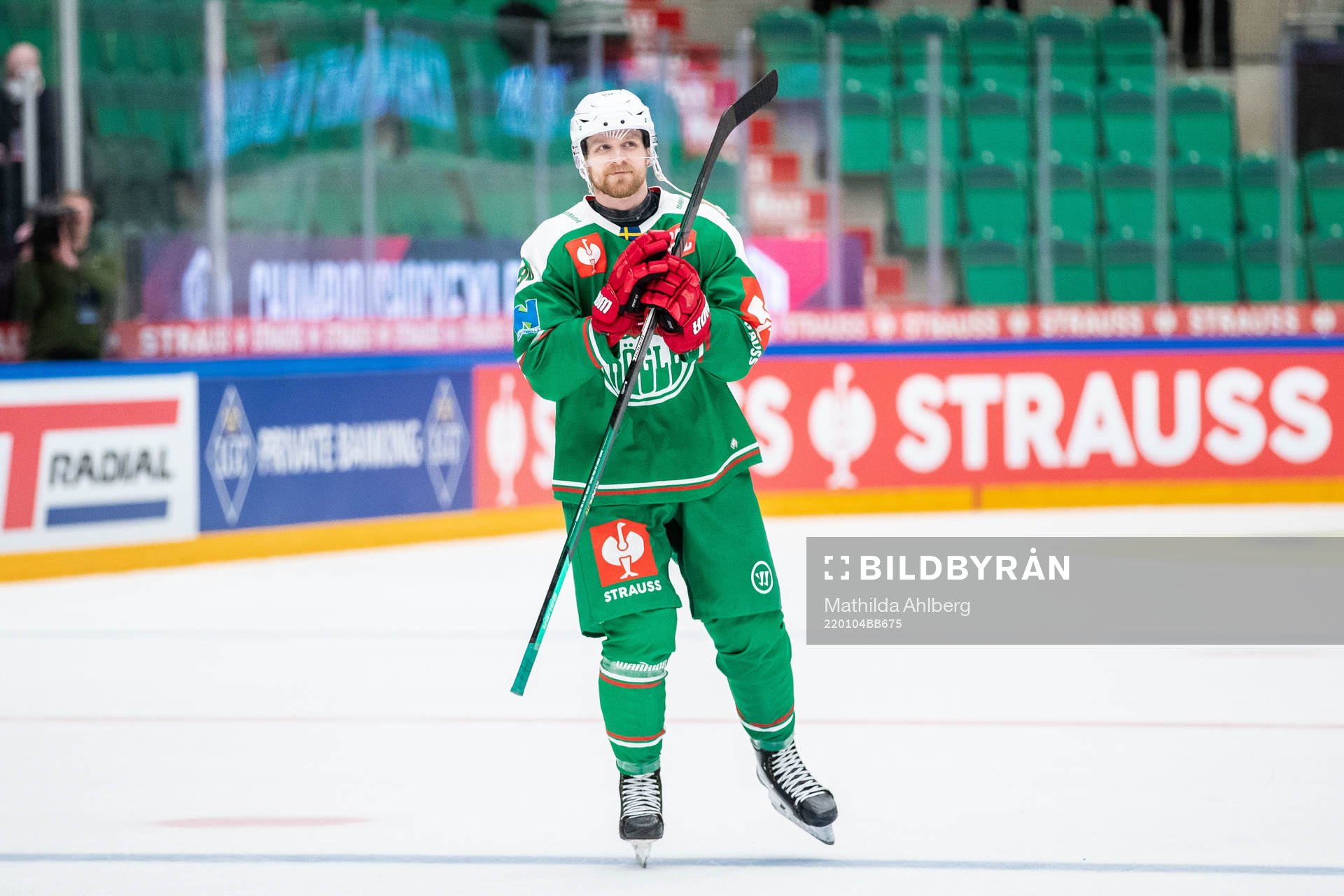 Ted Brithén of Rögle celebrates