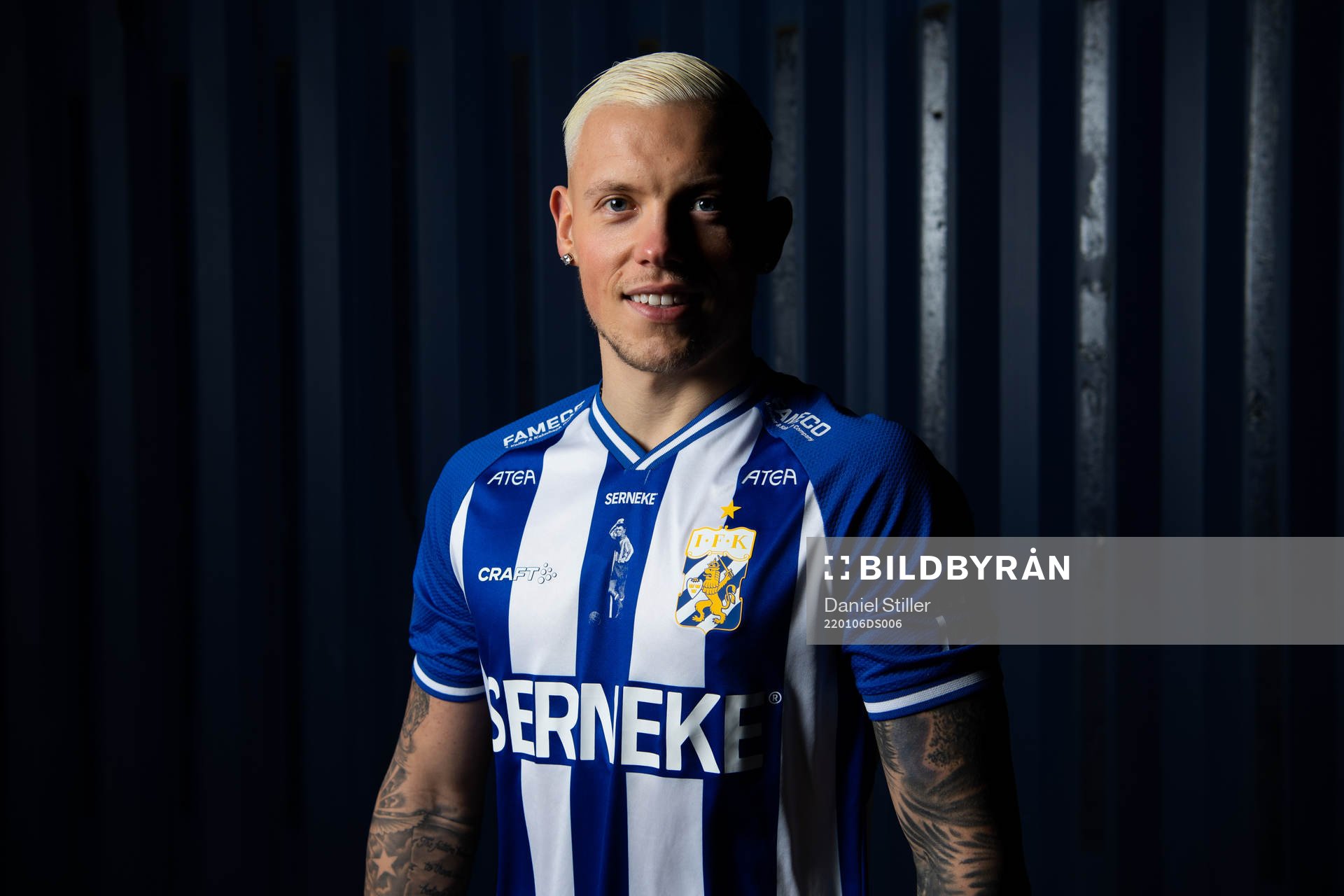 IFK Göteborgs nyförvärv Erik Sorga poserar för ett porträtt den 6 januari 2022 i Göteborg. 