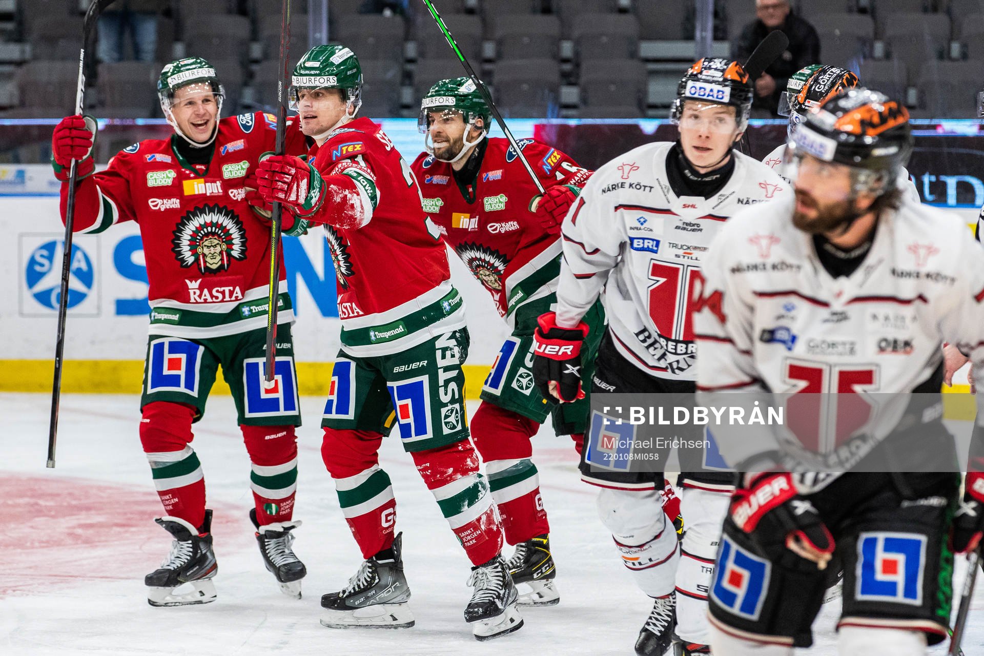 Frölundas Nicklas Lasu jublar