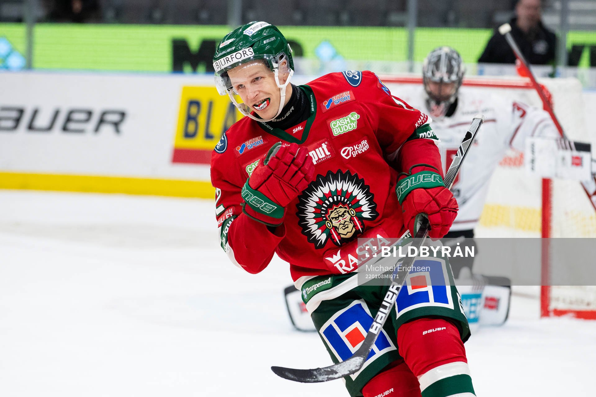 Frölundas Max Friberg jublar