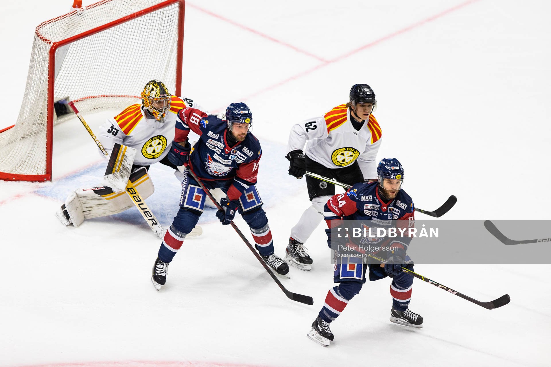 Brynäs målvakt Veini Vehviläinen och Tom Hedberg