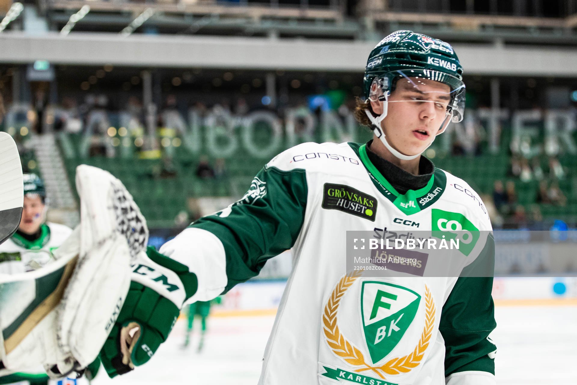 Färjestads Anton Berglund jublar