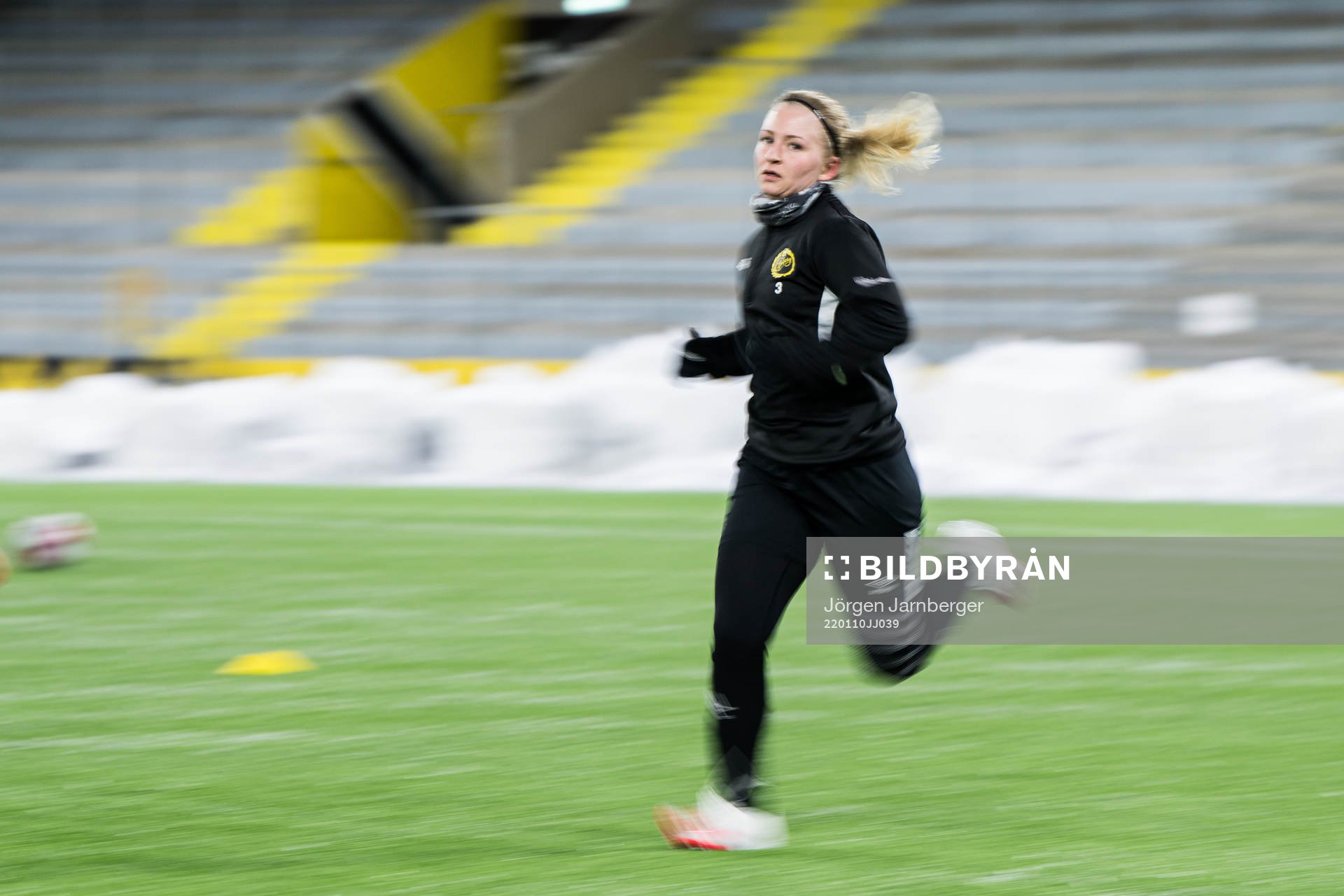 Fanny Johansson under en träning med Elfsborg den 10 januari 2022 i Borås. 
