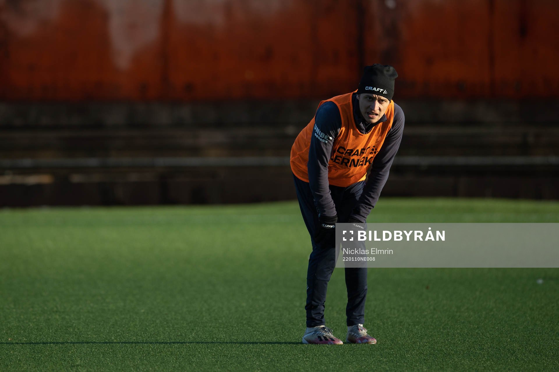 IFK Göteborgs Simon Thern under fotbollsträningen på Valhalla den 10 januari 2022 i Göteborg. 