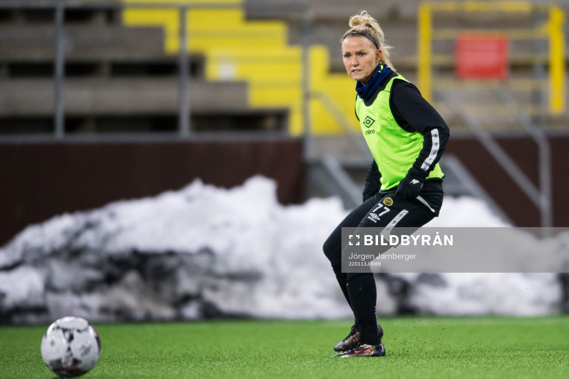 Sara Jardving under en träning med Elfsborg den 13 januari 2022 i Borås. 