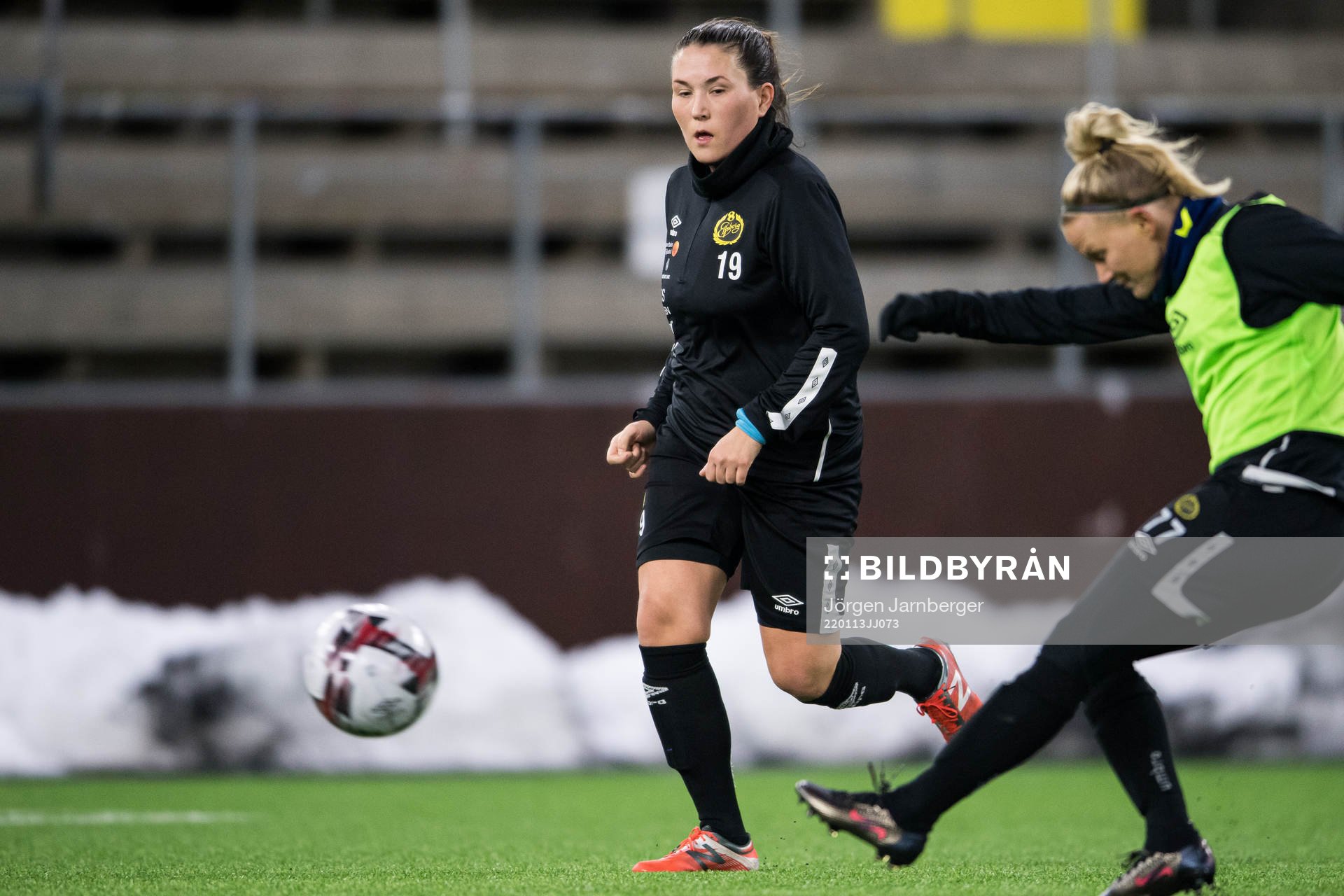 Johanna Kalinski Köhlqust under en träning med Elfsborg den 13 januari 2022 i Borås. 