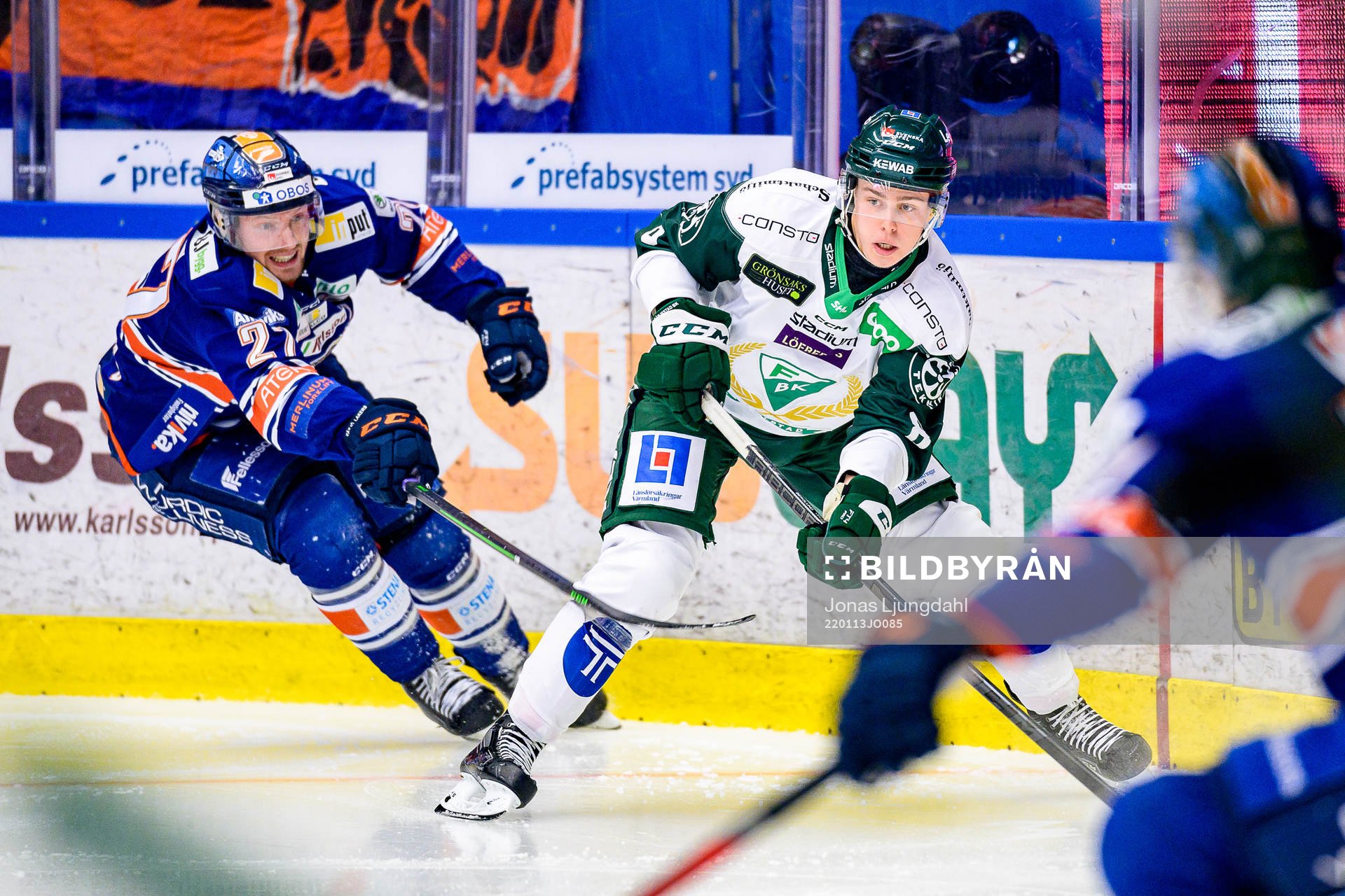 Växjös Martin Lundberg och Färjestads Anton Berglund