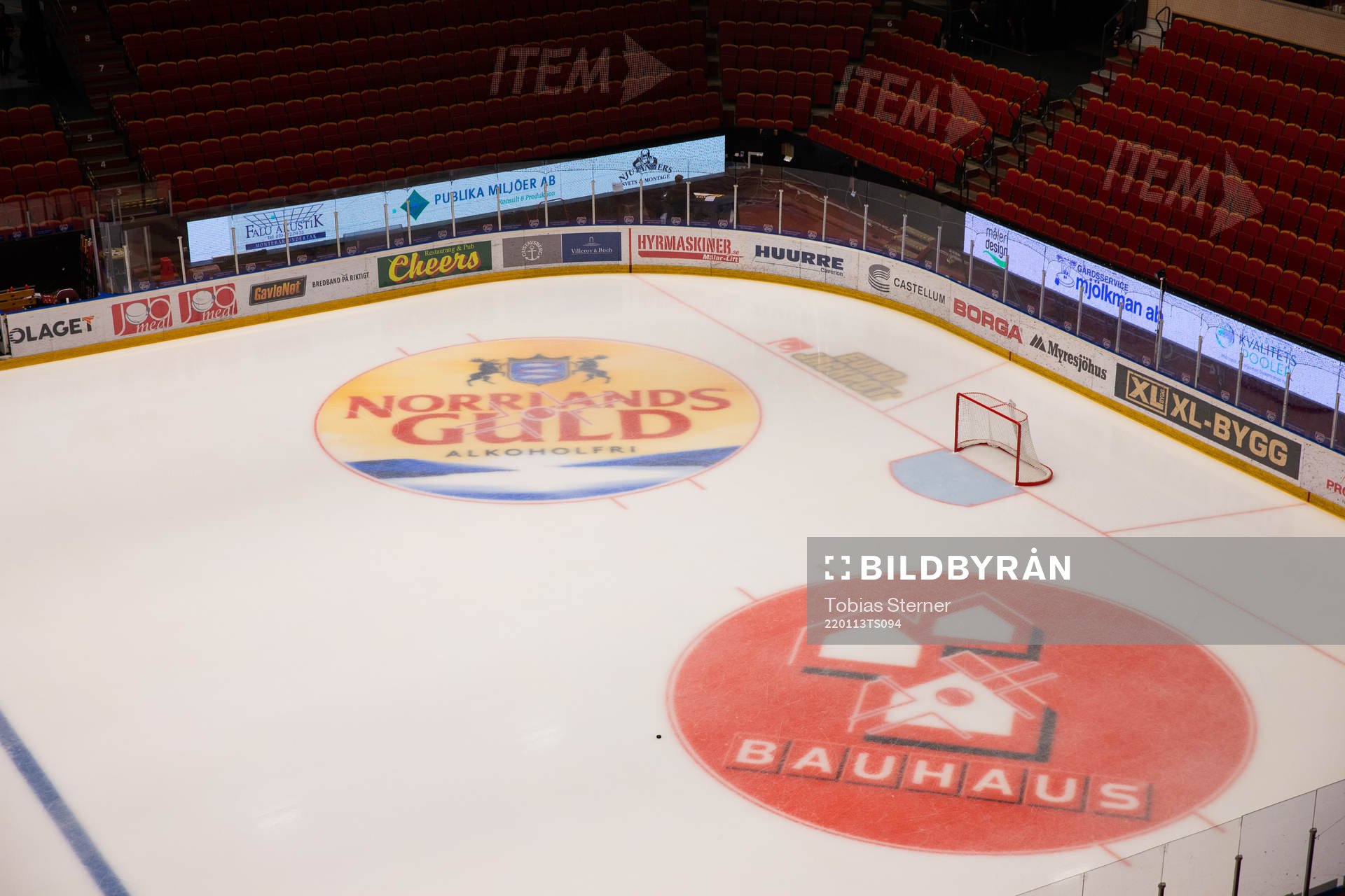 Tekningscirklar med Norrlands guld och Bauhaus logga