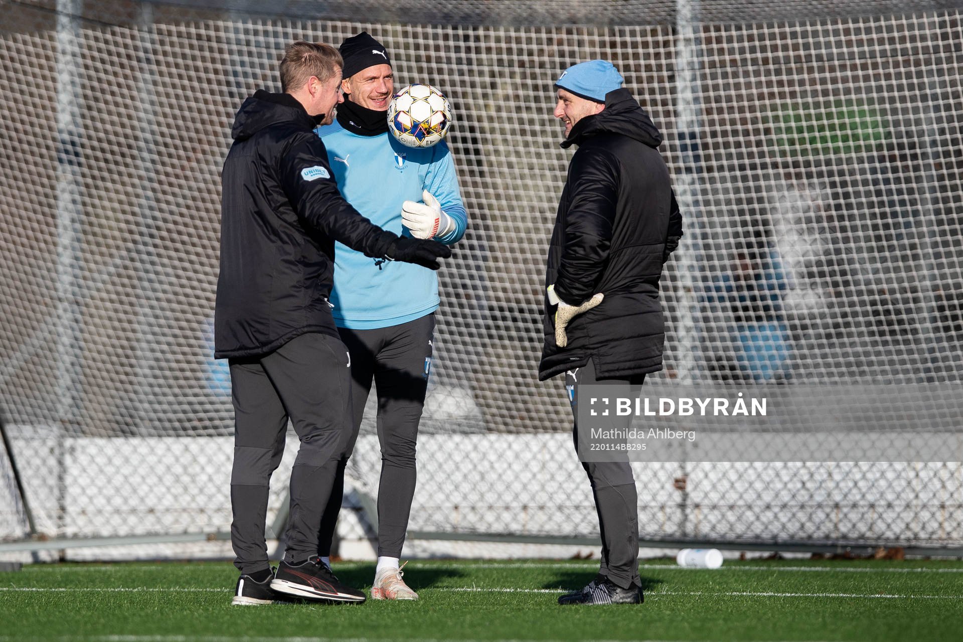fysioterapeut Jesper Robertsson, målvakt Johan Dahlin och