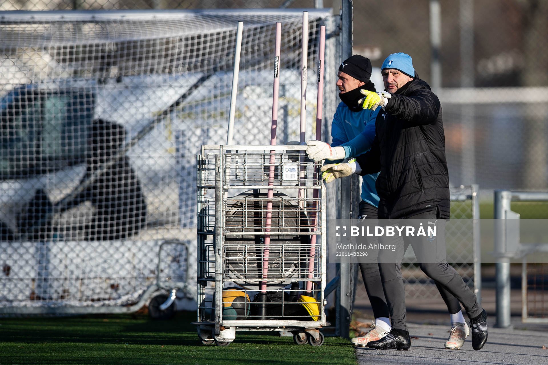 Målvakt Johan Dahlin och målvaktstränare Jonnie Fedel