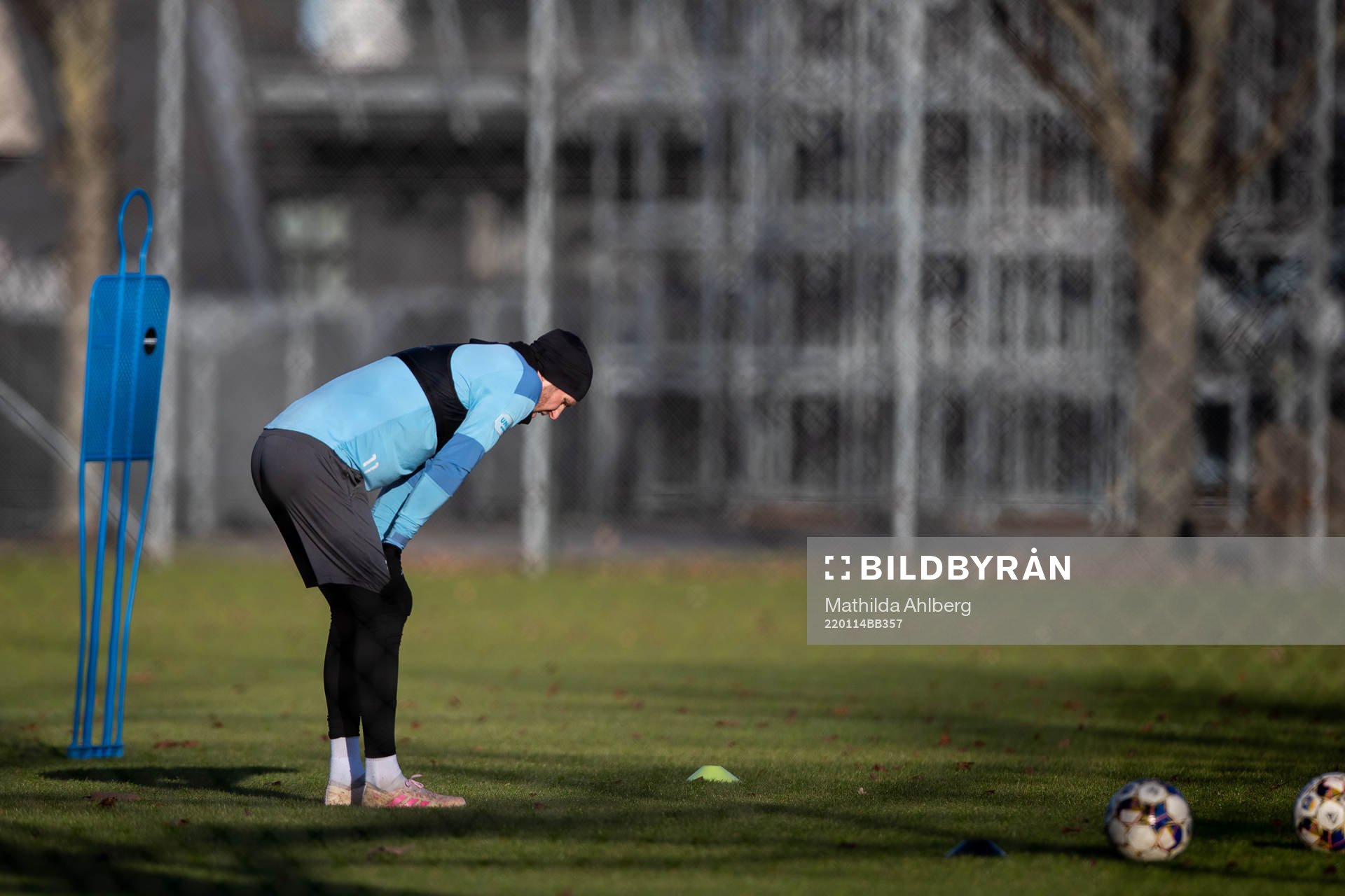 Ola Toivonen under en träning med Malmö FF den 14 januari 2022 i Malmö. 