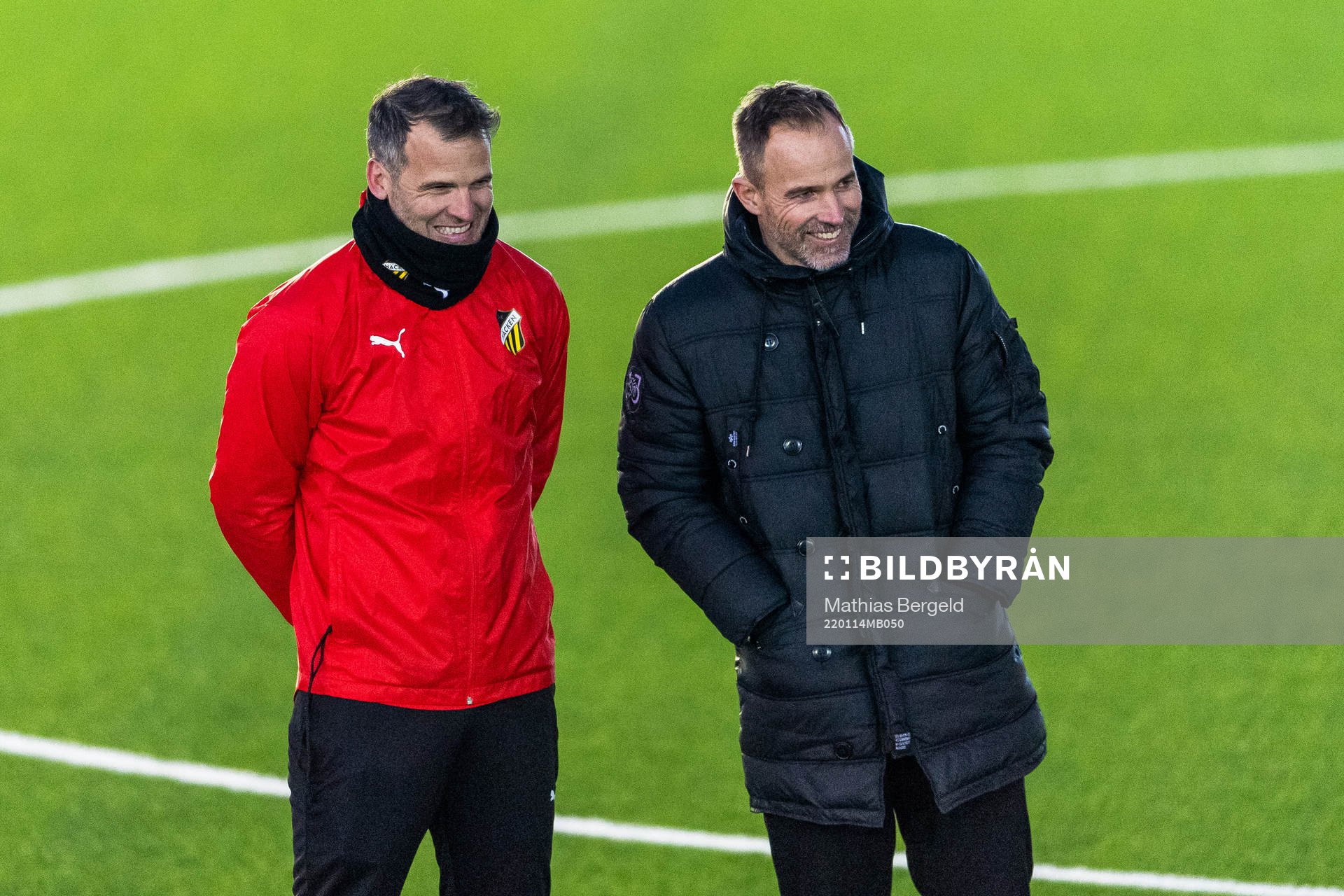 Tränare Robert Vilahamn och fotbolls- och