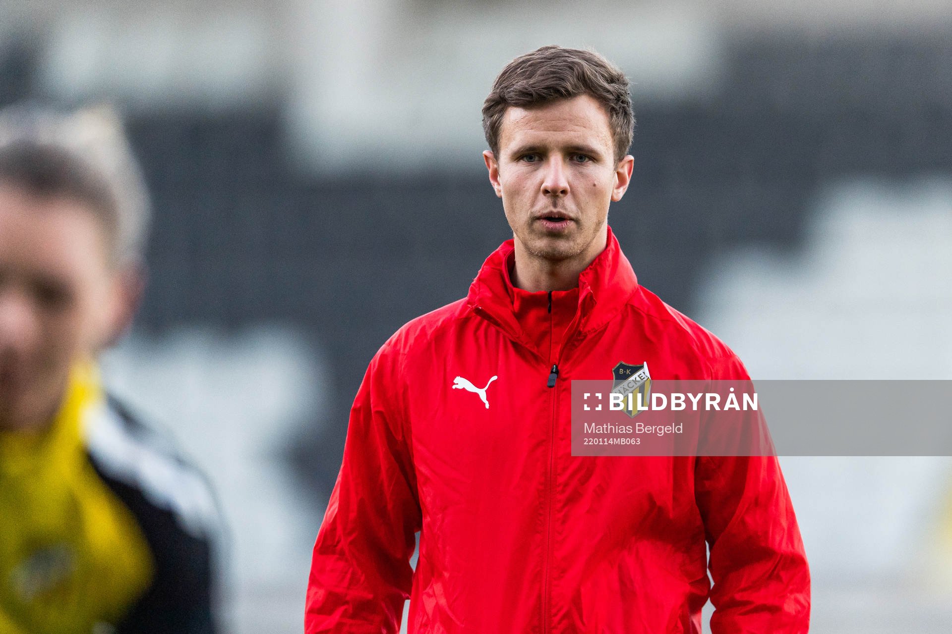 Osteopat Daniel Ahlstedt under en träning med Häcken den 14 januari 2022 i Göteborg. 