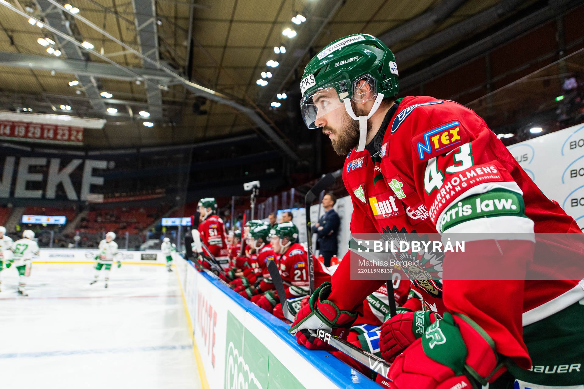 Frölundas Michael Spacek i avbytarbåset