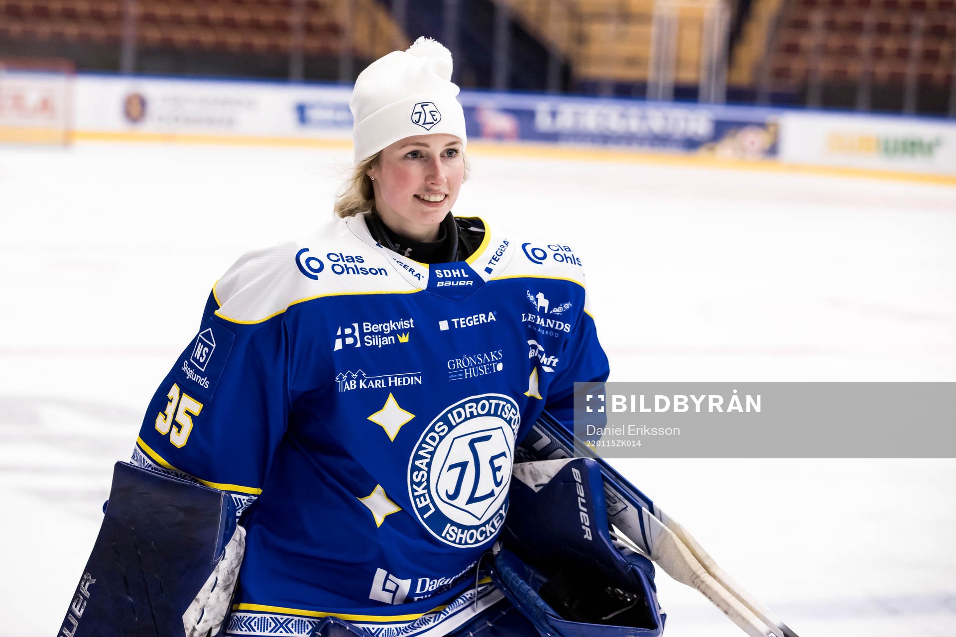 Leksands målvakt Jule Flötgen jubel