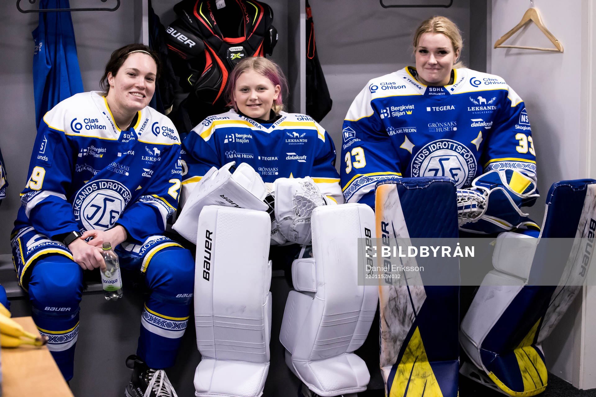 Leksands Paige Lindsey Agnew och Leksands målvakt Amanda