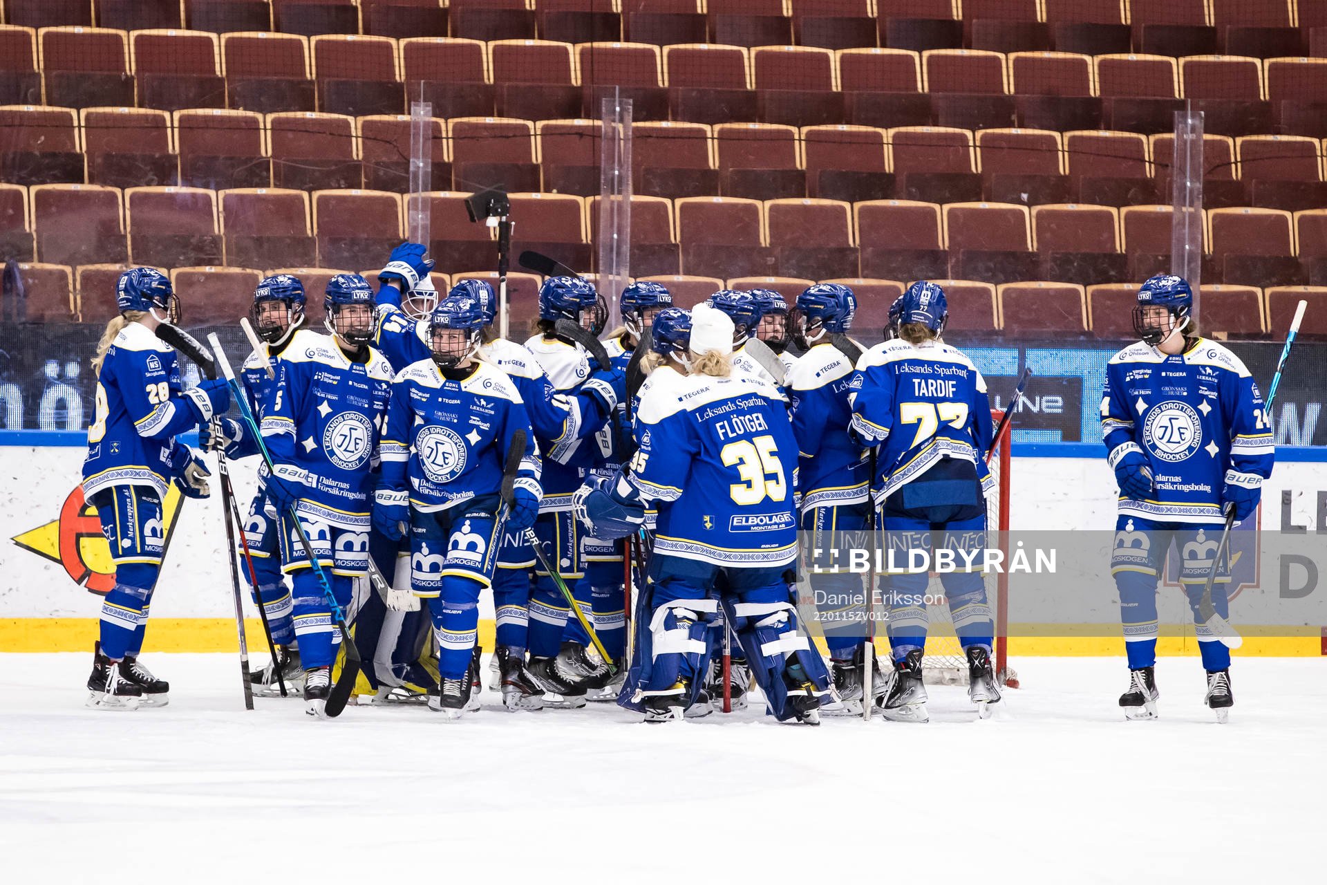 Leksands spelarna jublar