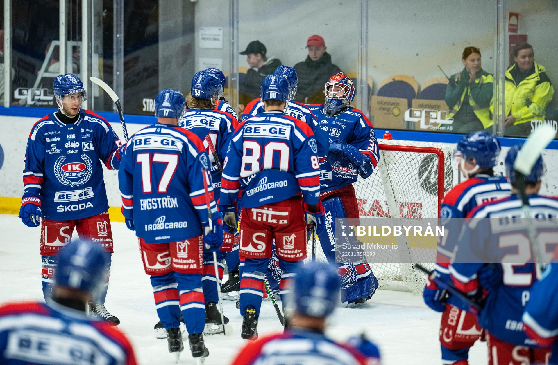 Oskarshamns spelare jublar