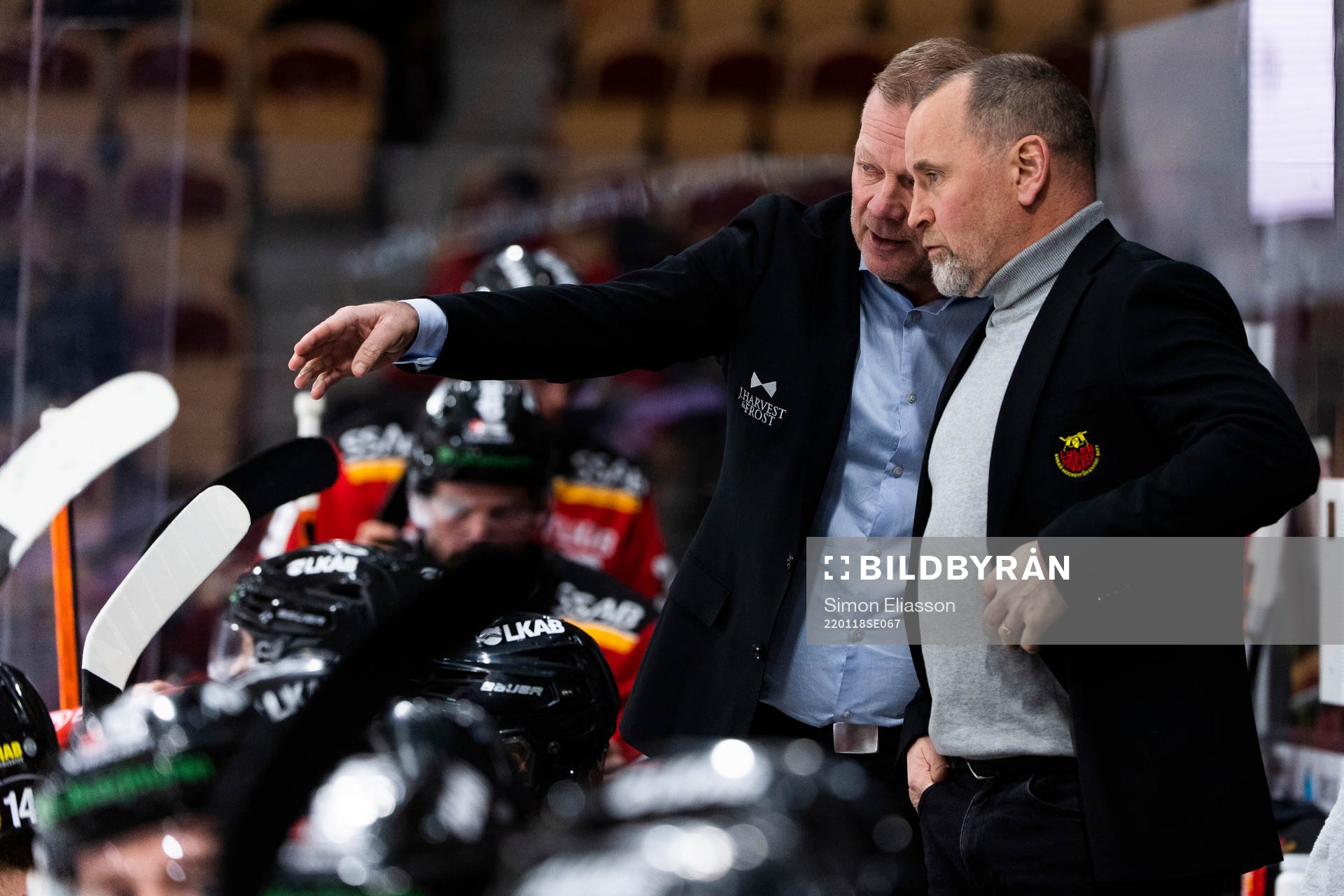 Luleås assisterande tränare Henrik Stridh och tränare