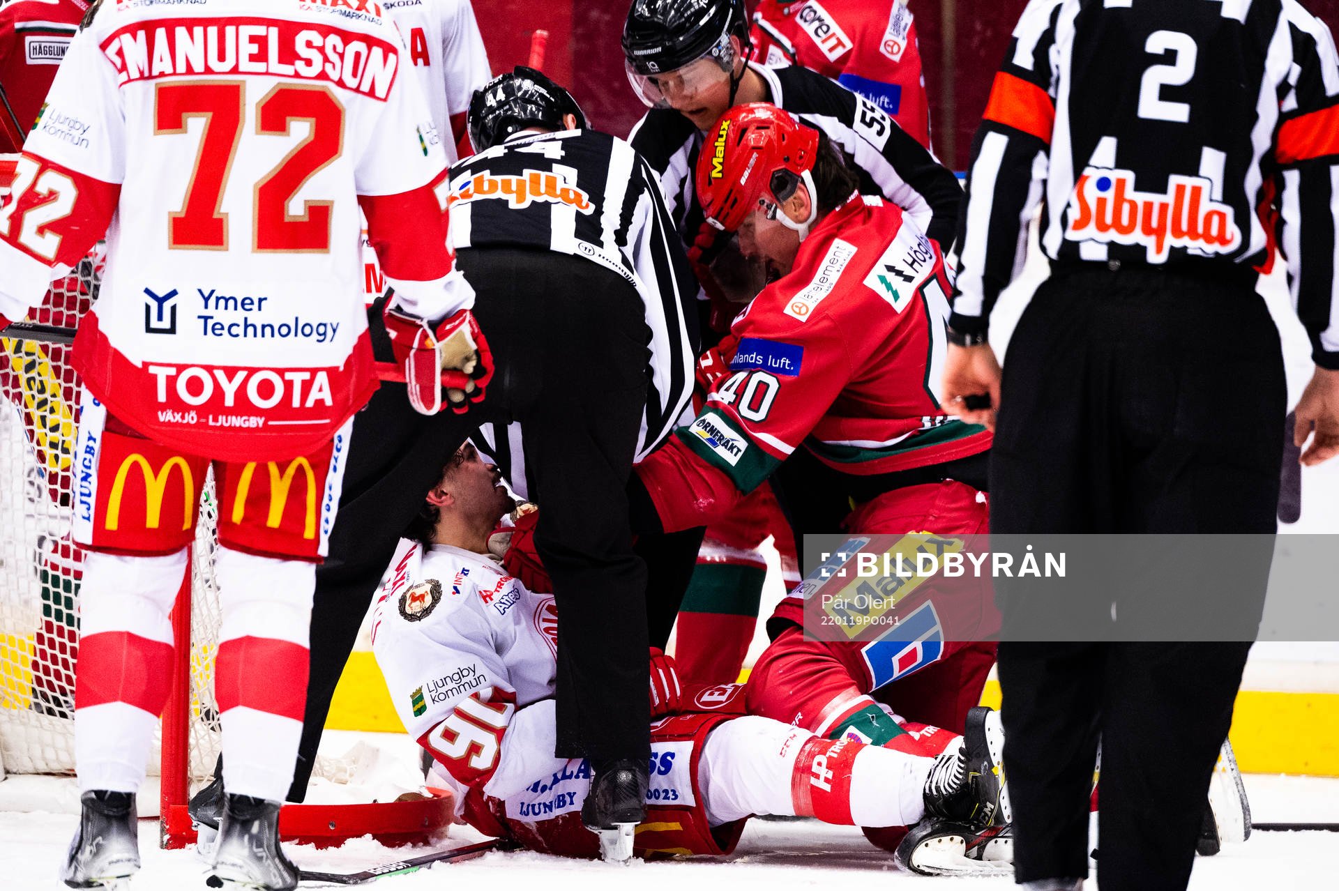 Modos David Bernhardt och Troja-Ljungbys Kevin Karlsson