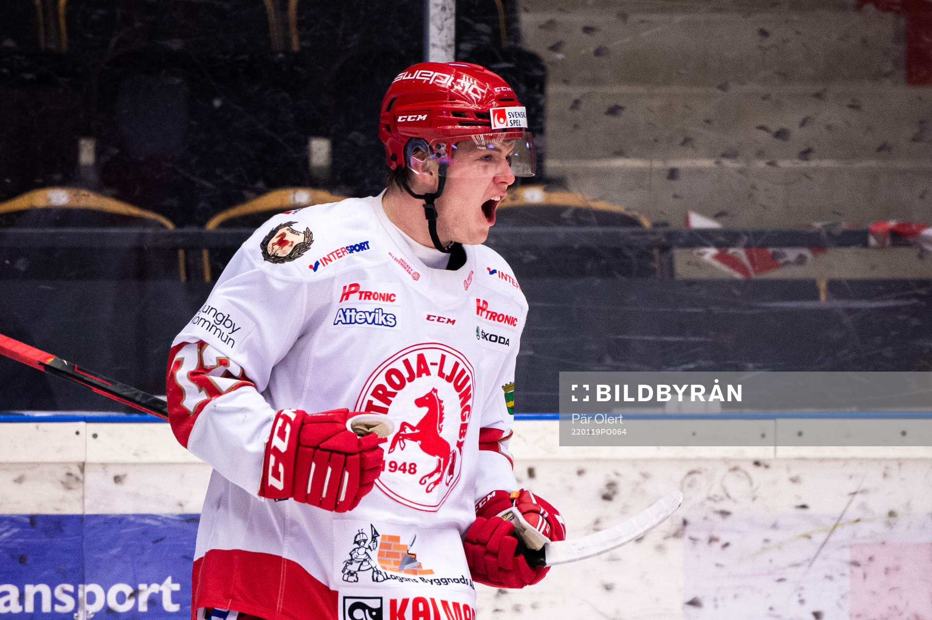 Troja-Ljungbys Jesper Emanuelsson jublar