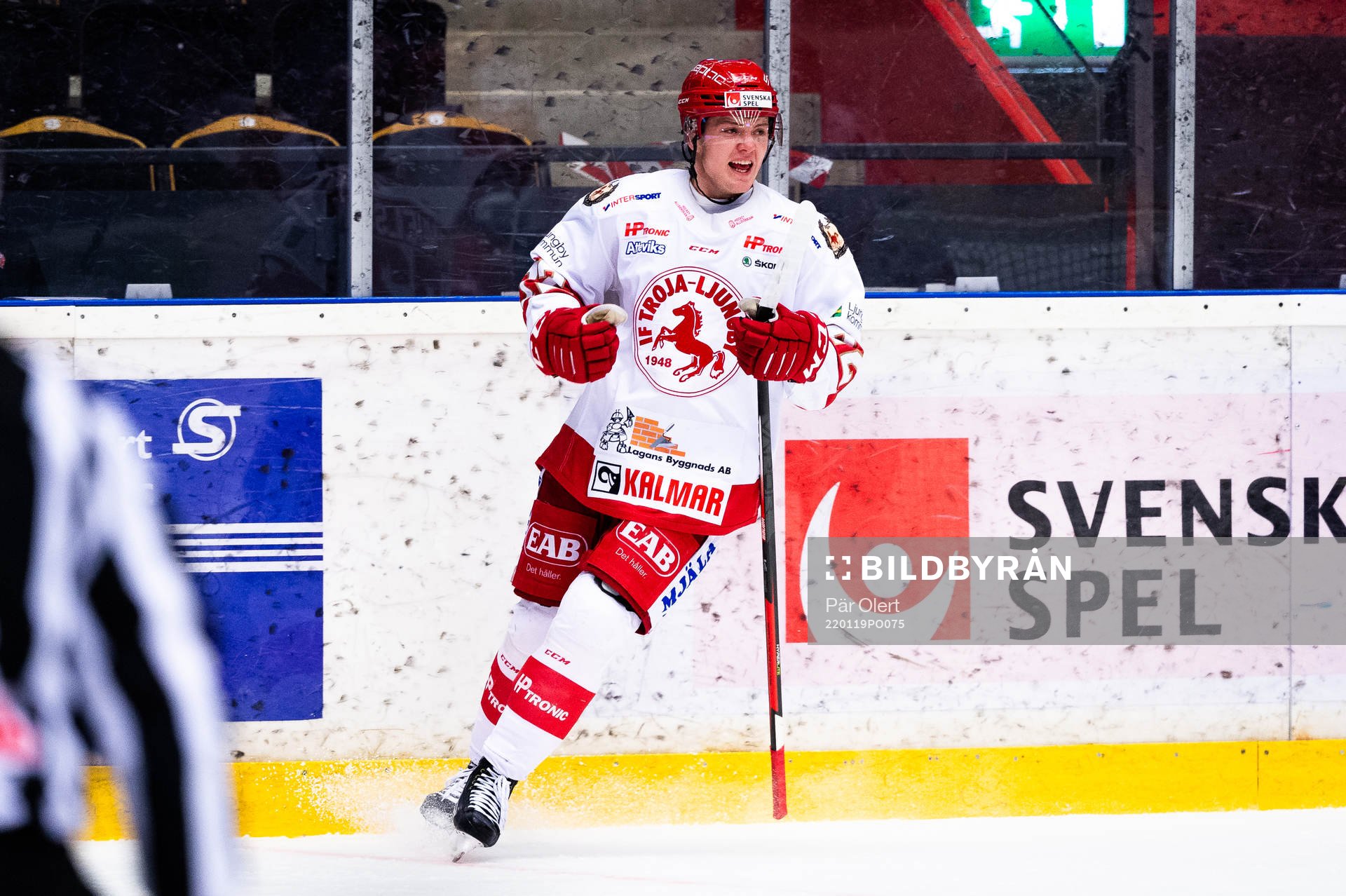 Troja-Ljungbys Jesper Emanuelsson jublar