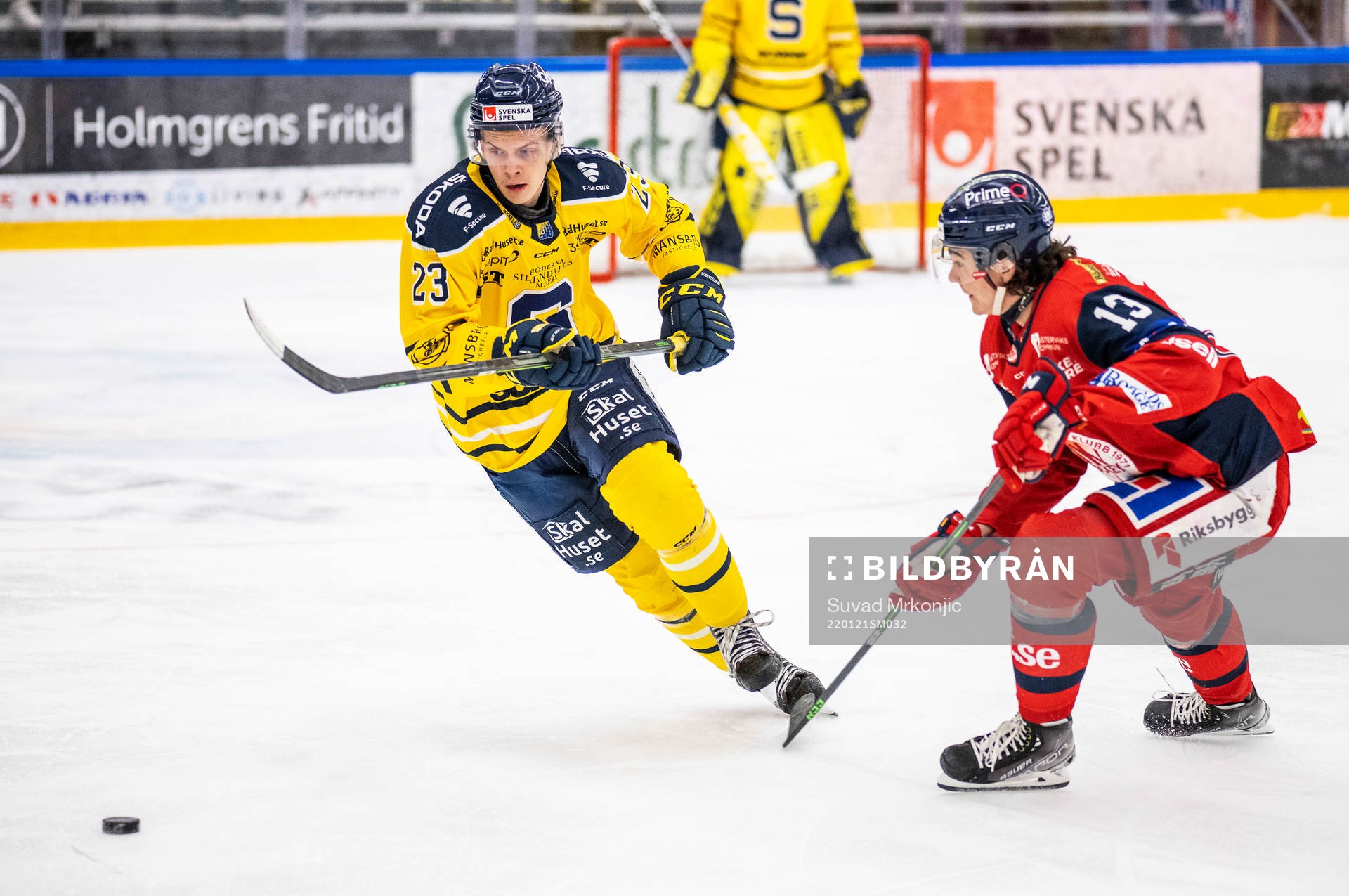 Södertäljes Albert Sjöberg och Västerviks Brett Supinski