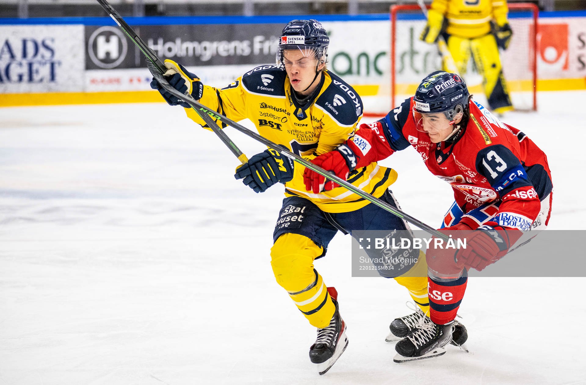 Södertäljes Albert Sjöberg och Västerviks Brett Supinski
