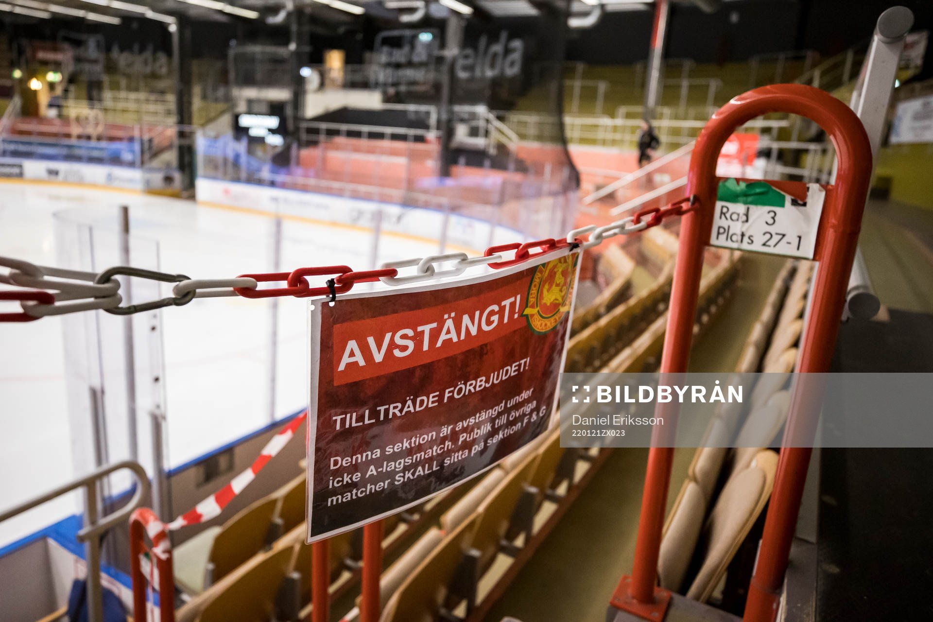 Avspärrningar i Smidjegrav Arena