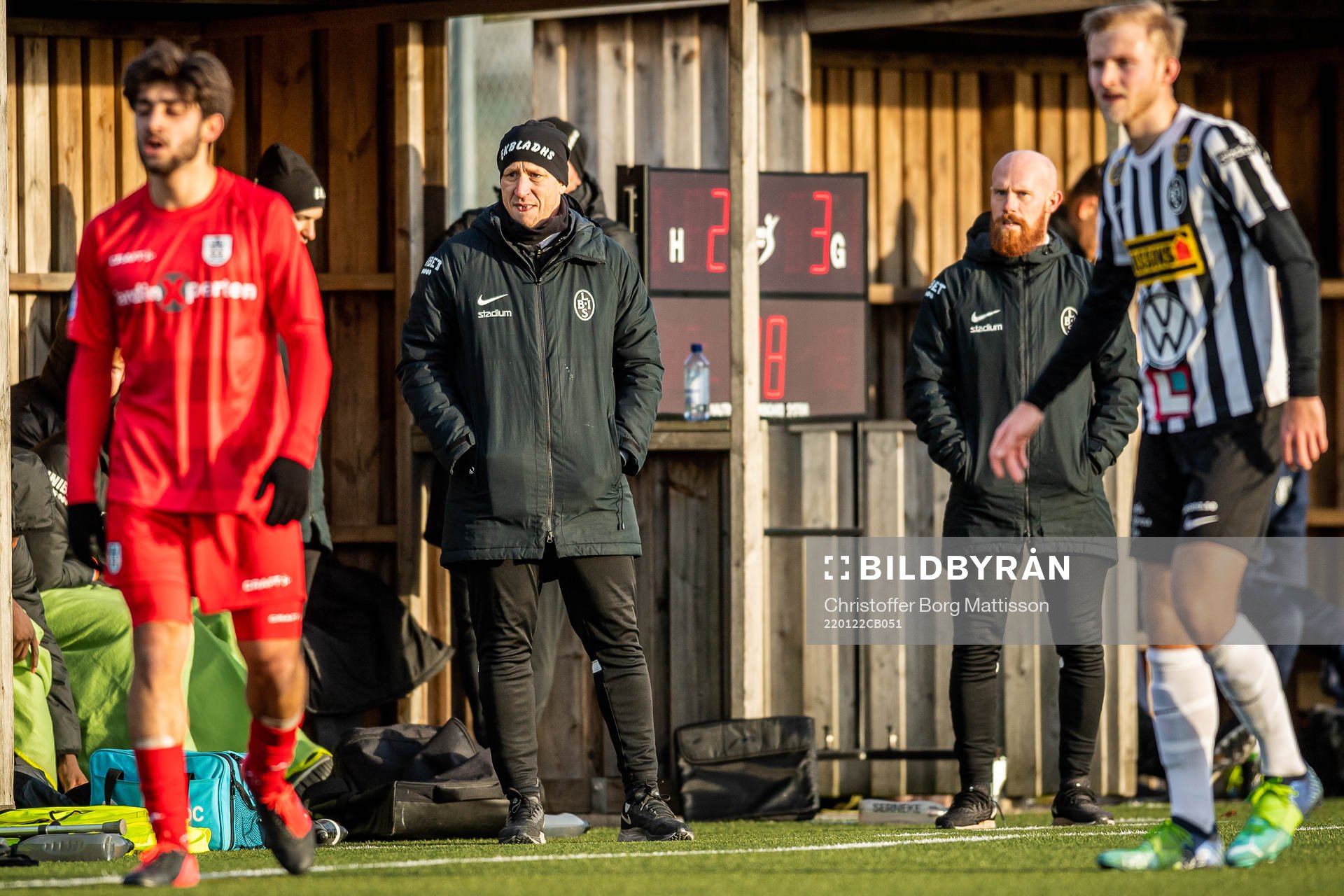 Landskronas tränare Billy Magnusson och assisterande