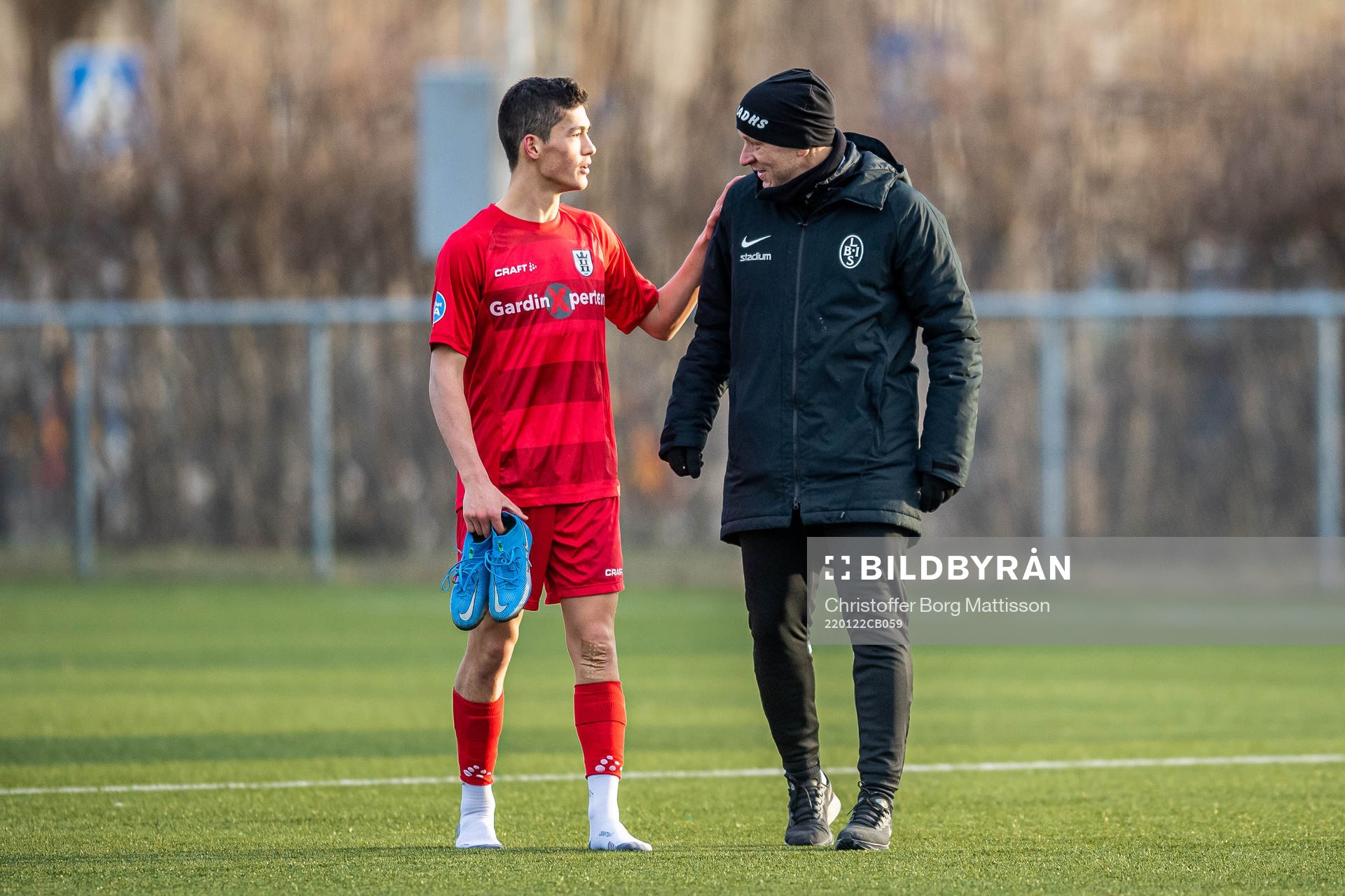 Helsingörs Elijah Just och Landskronas tränare Billy