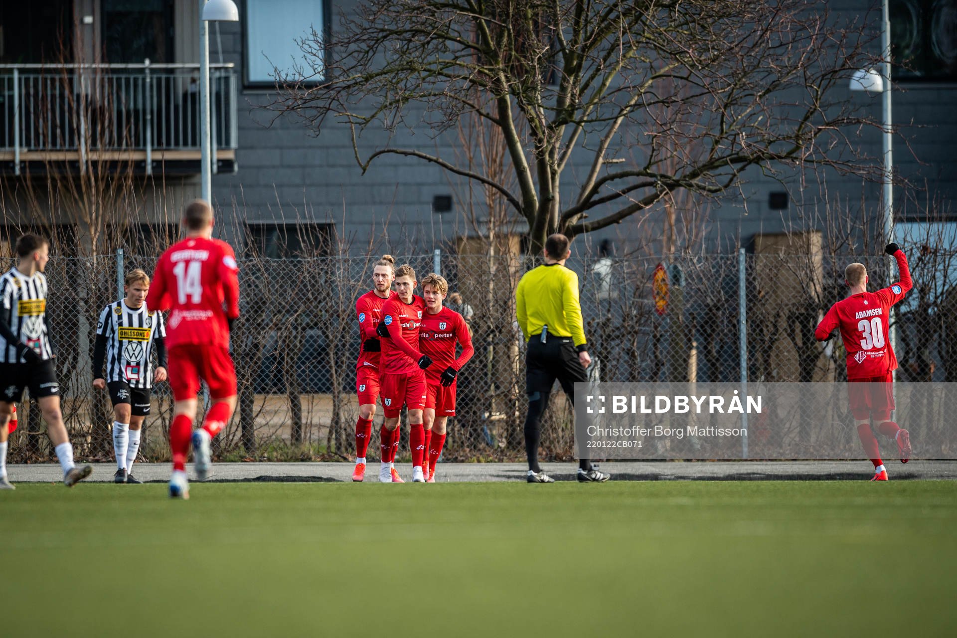 Helsingörs spelare jublar