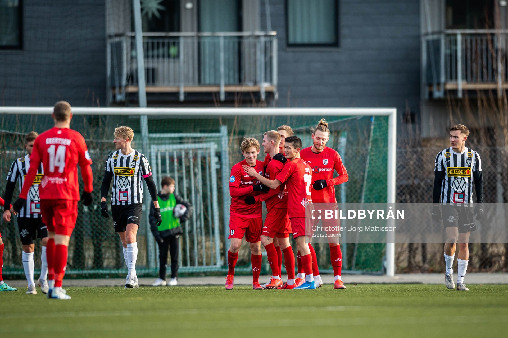 Helsingörs spelare jublar