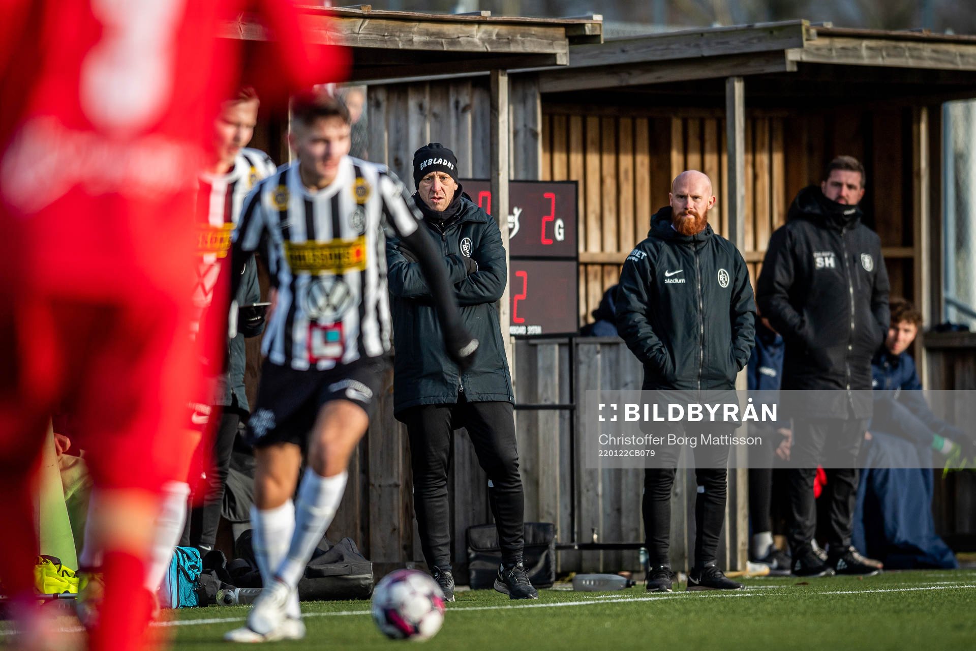 Landskronas tränare Billy Magnusson och assisterande