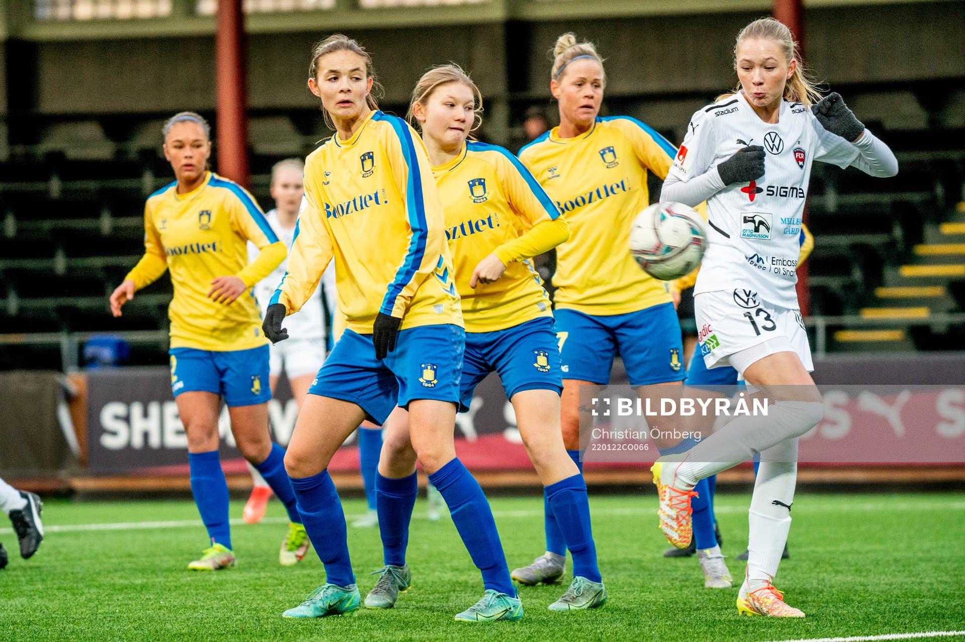 Rosengårds Cajsa Rubensson mot Bröndbys Caroline Pleidrup