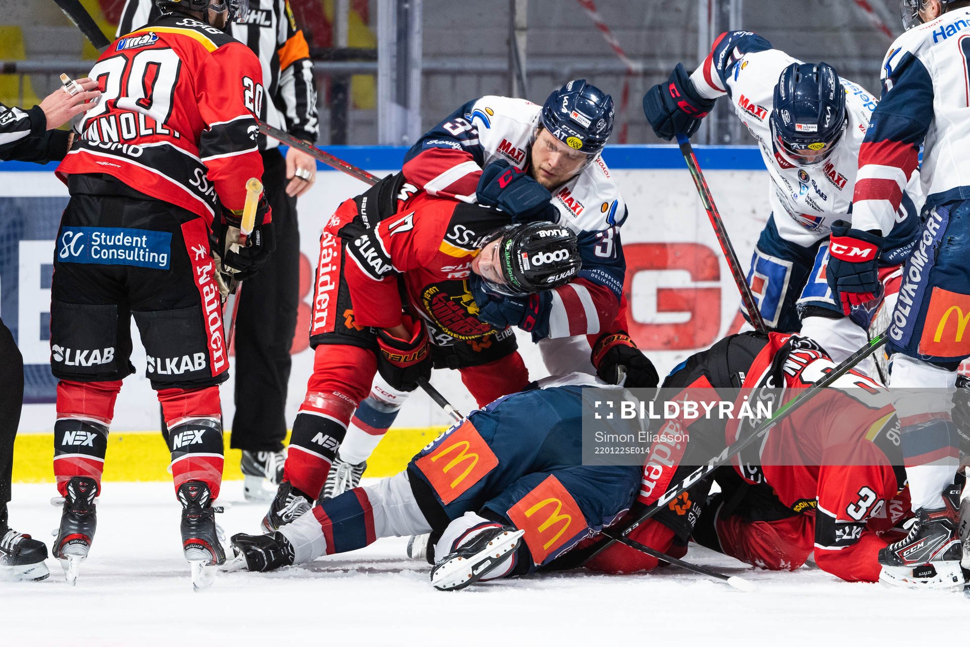 Luleås Isac Brännström och Linköpings Jesper Pettersson