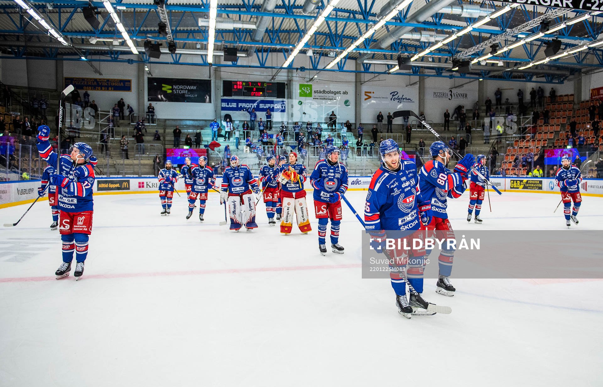 Oskarshamns spelare jublar